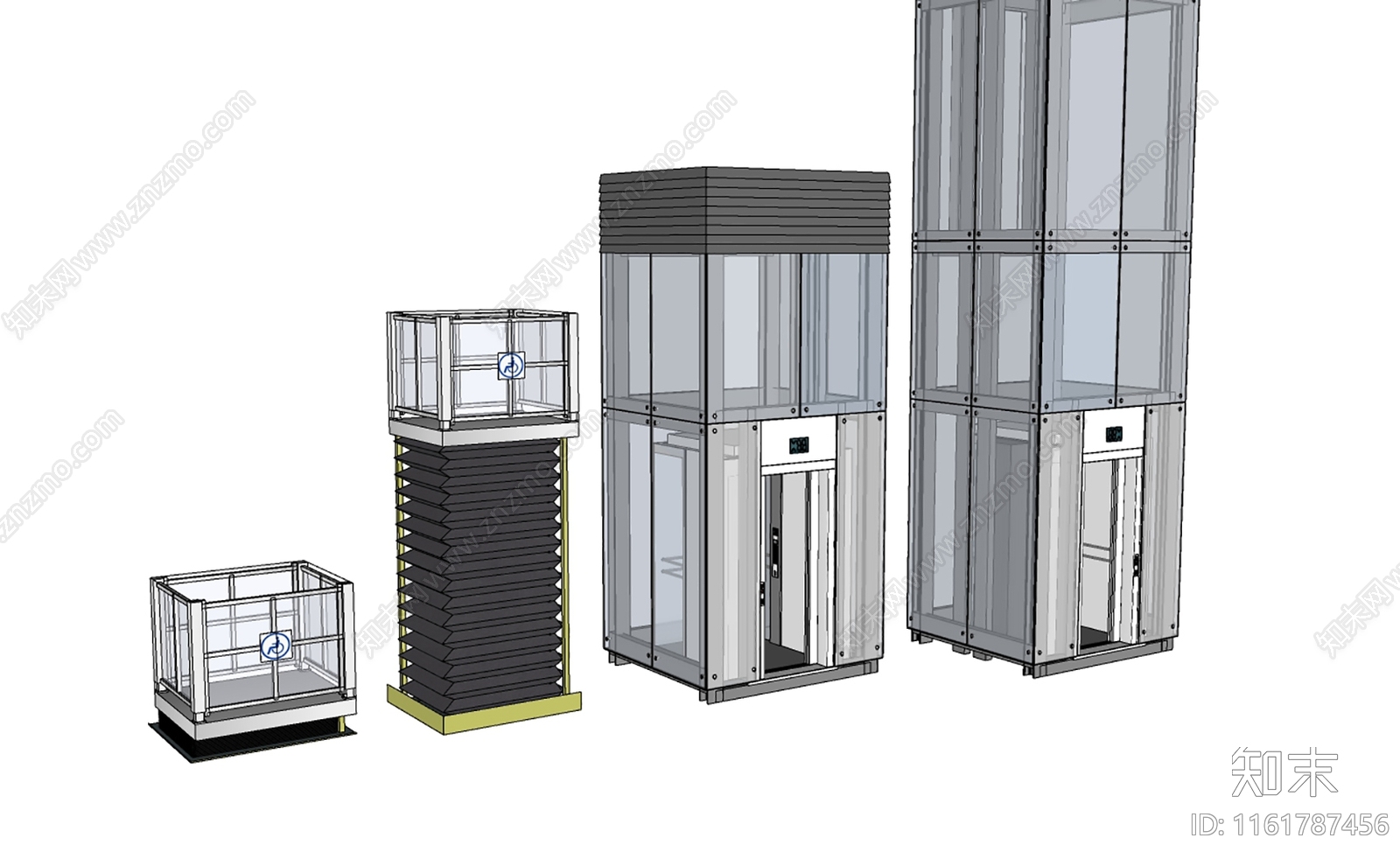 现代电梯SU模型下载【ID:1161787456】