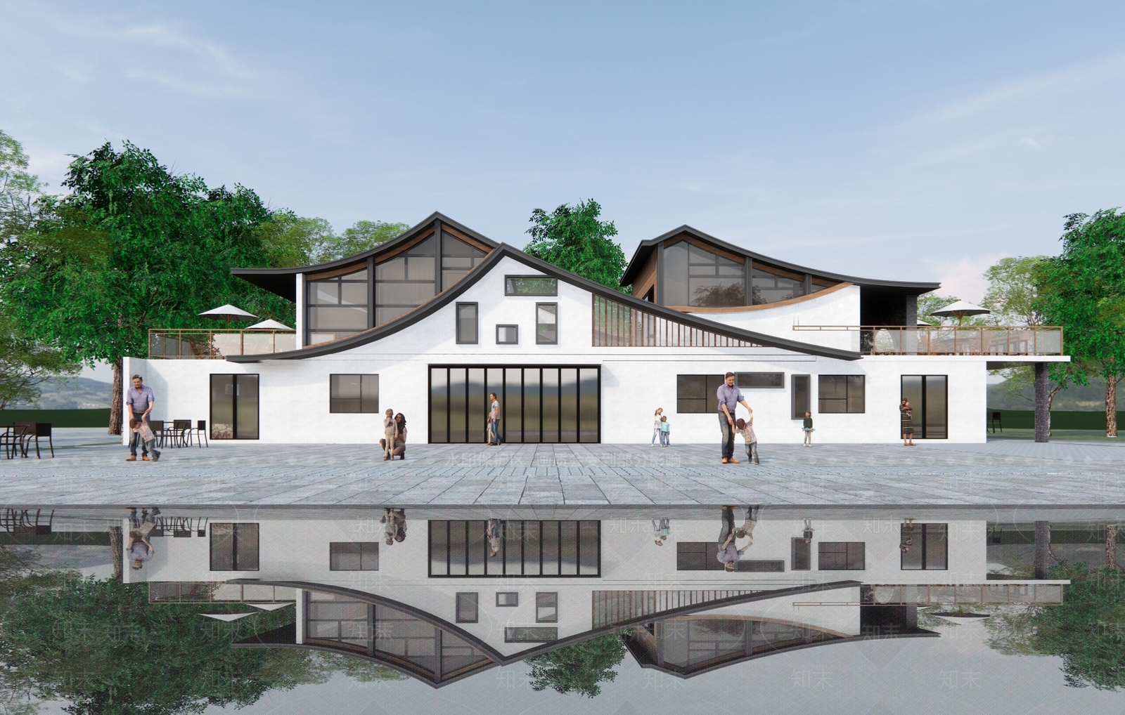 新中式乡村驿站SU模型下载【ID:1161788939】