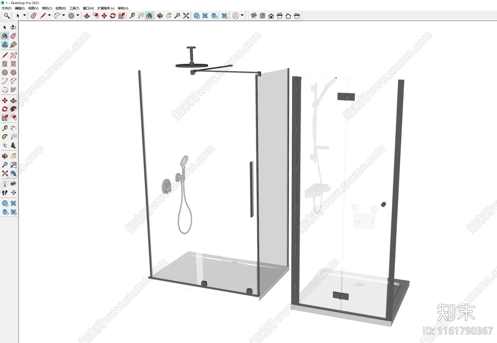 淋浴房SU模型下载【ID:1161790367】