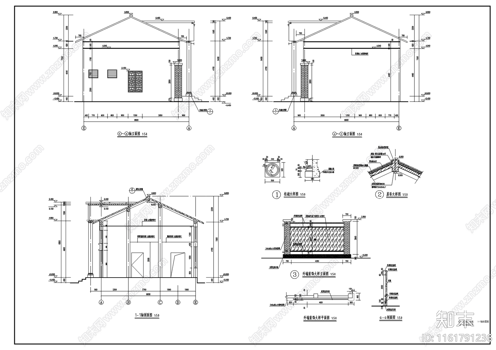 革命展览馆结构建筑设计施工图下载【ID:1161791236】