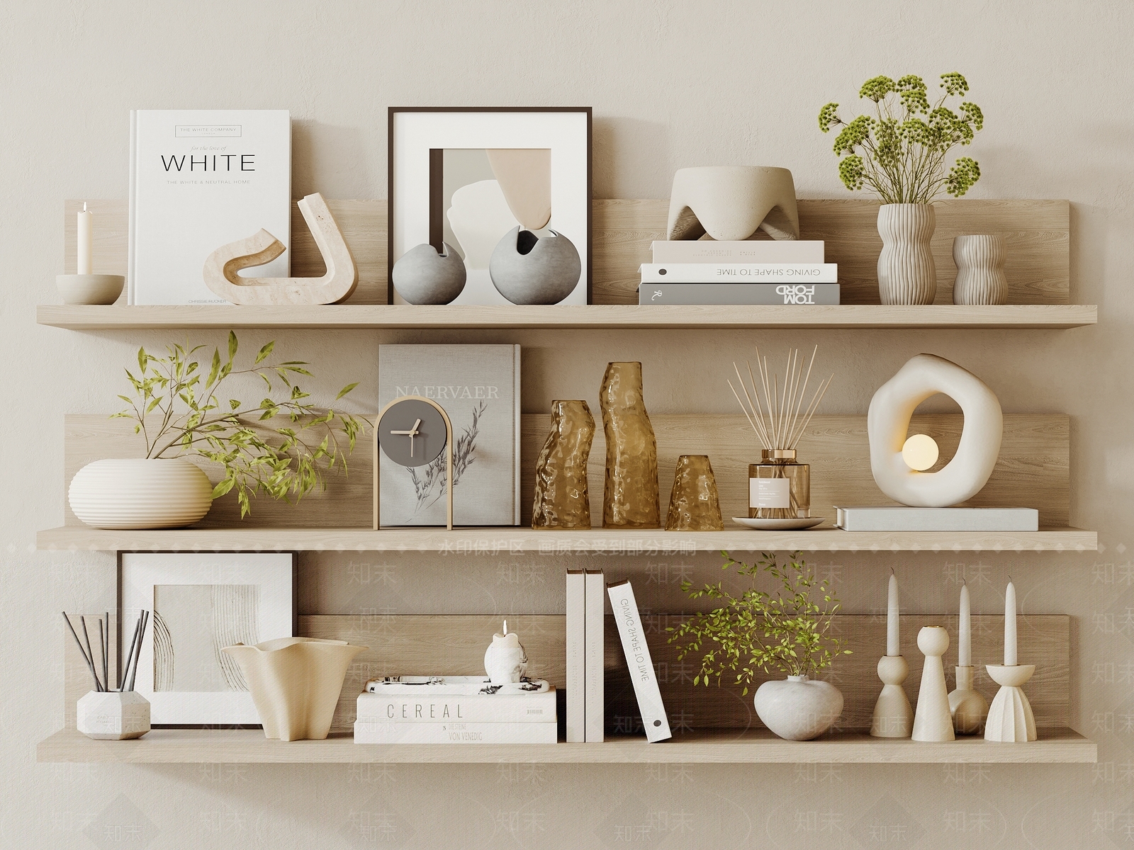 现代饰品摆件组合3D模型下载【ID:1161792307】