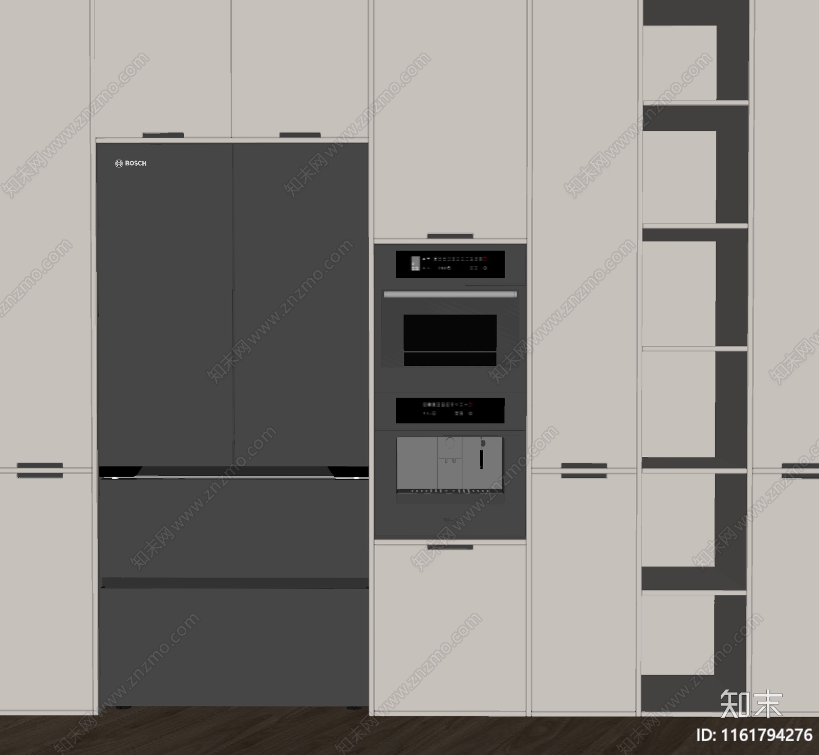 现代冰箱冰柜SU模型下载【ID:1161794276】