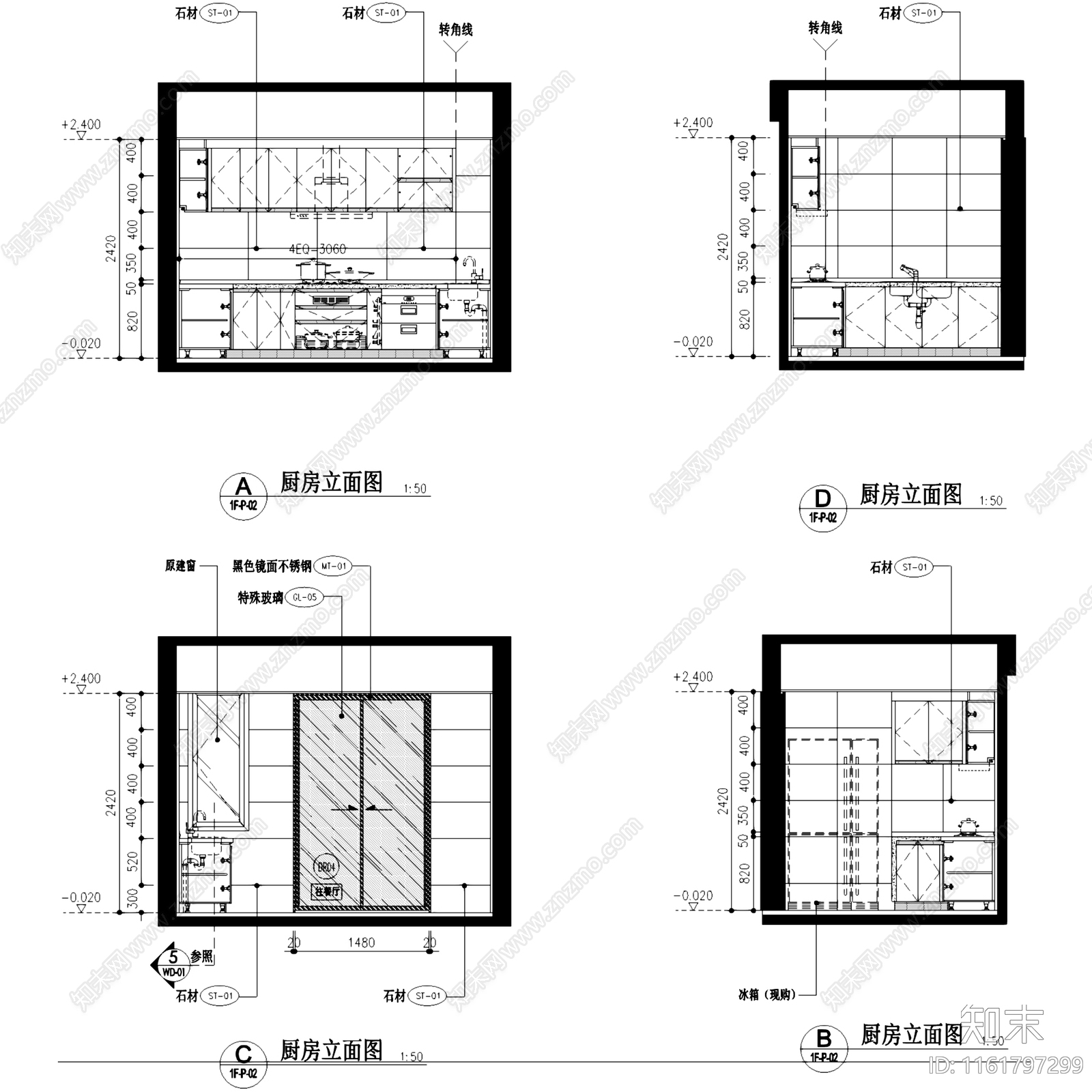 现代简约新力南昌铂园二层别墅室内家装cad施工图下载【ID:1161797299】