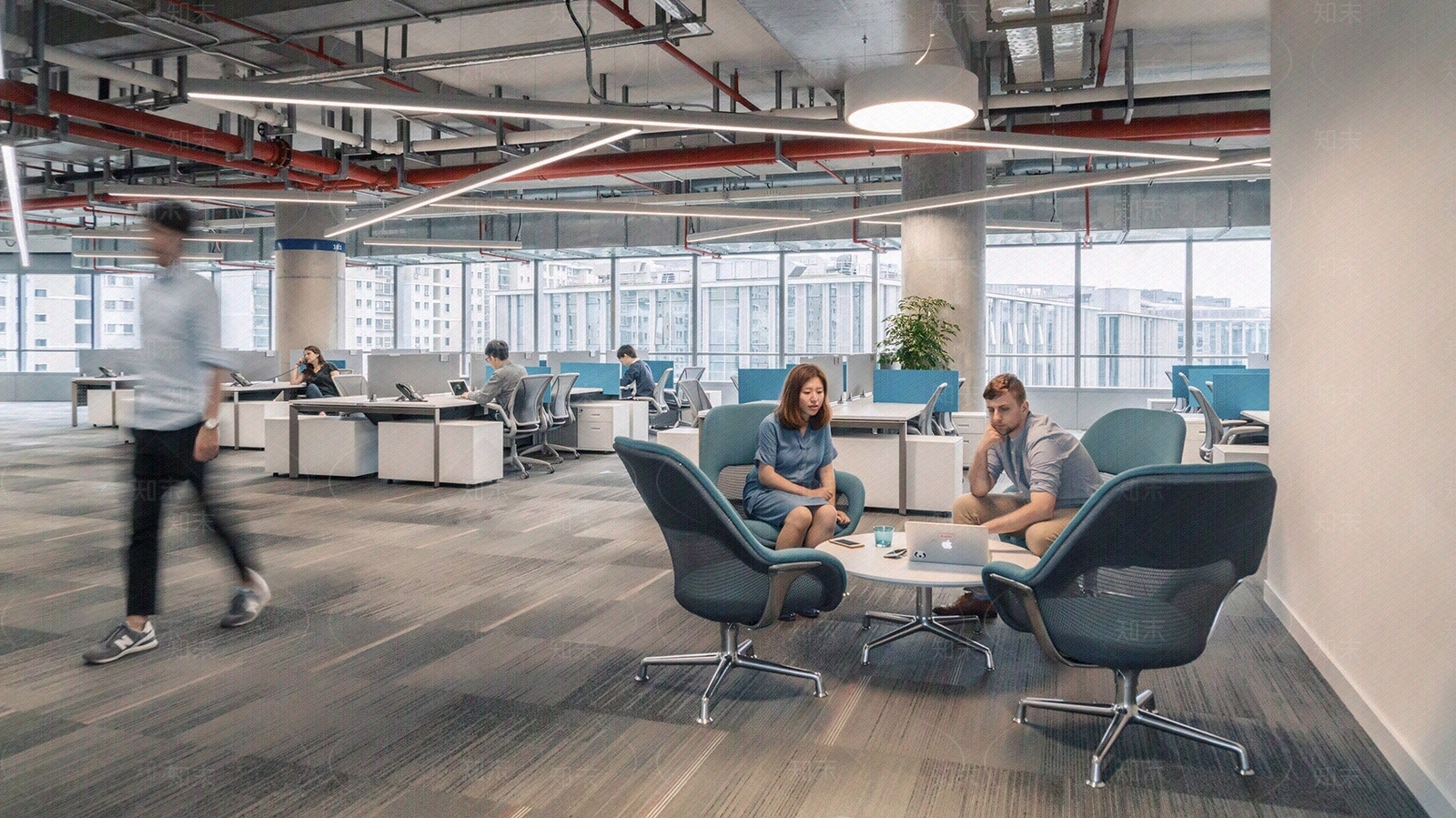 现代工业风格室内办公贴图下载【ID:1161800766】