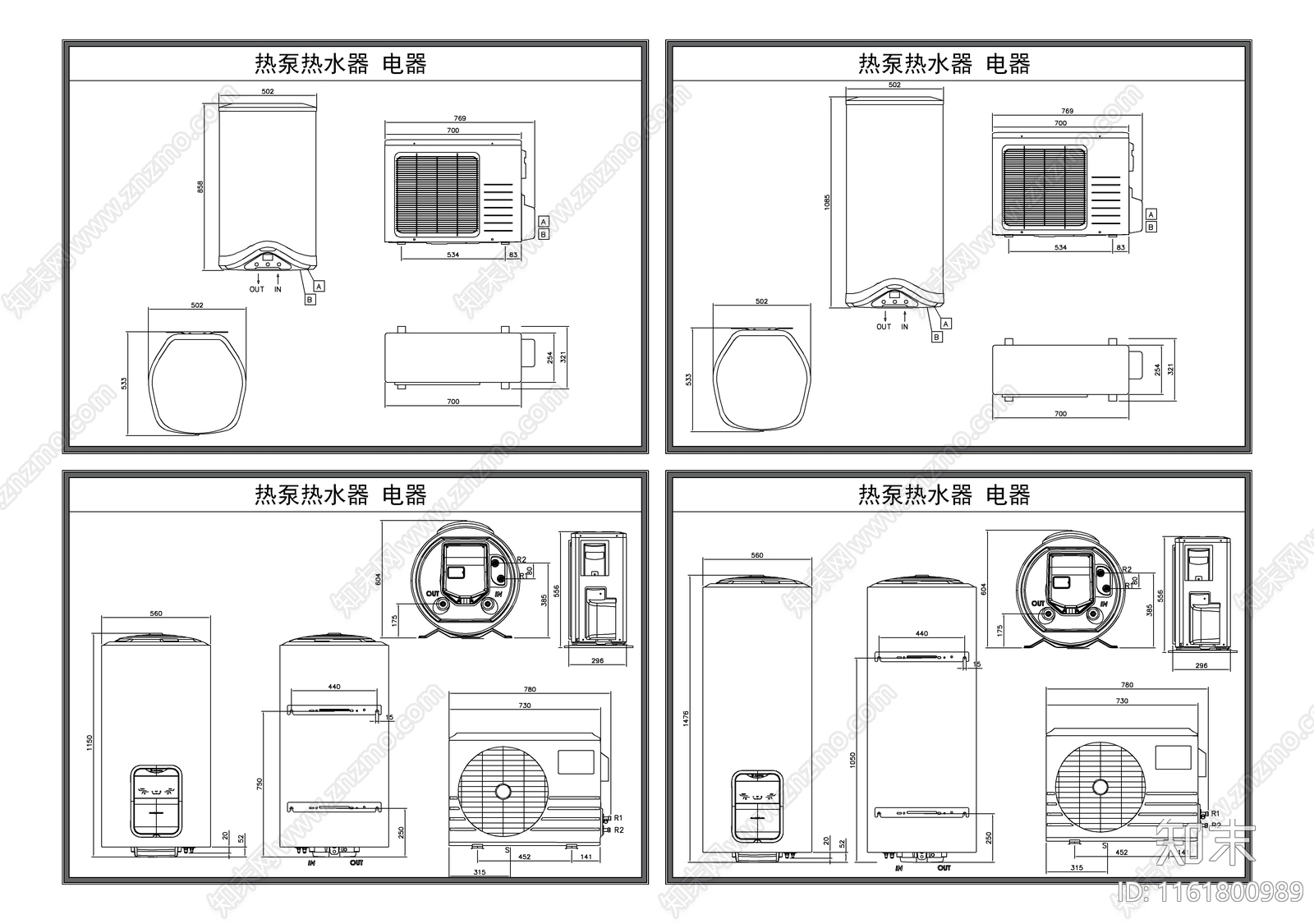 212热泵热水器施工图下载【ID:1161800989】