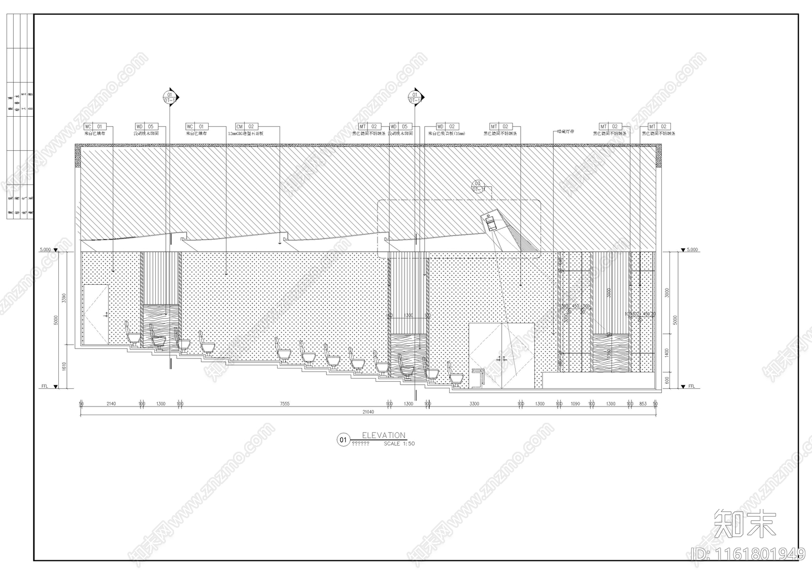 行政综合楼室内装修图cad施工图下载【ID:1161801949】