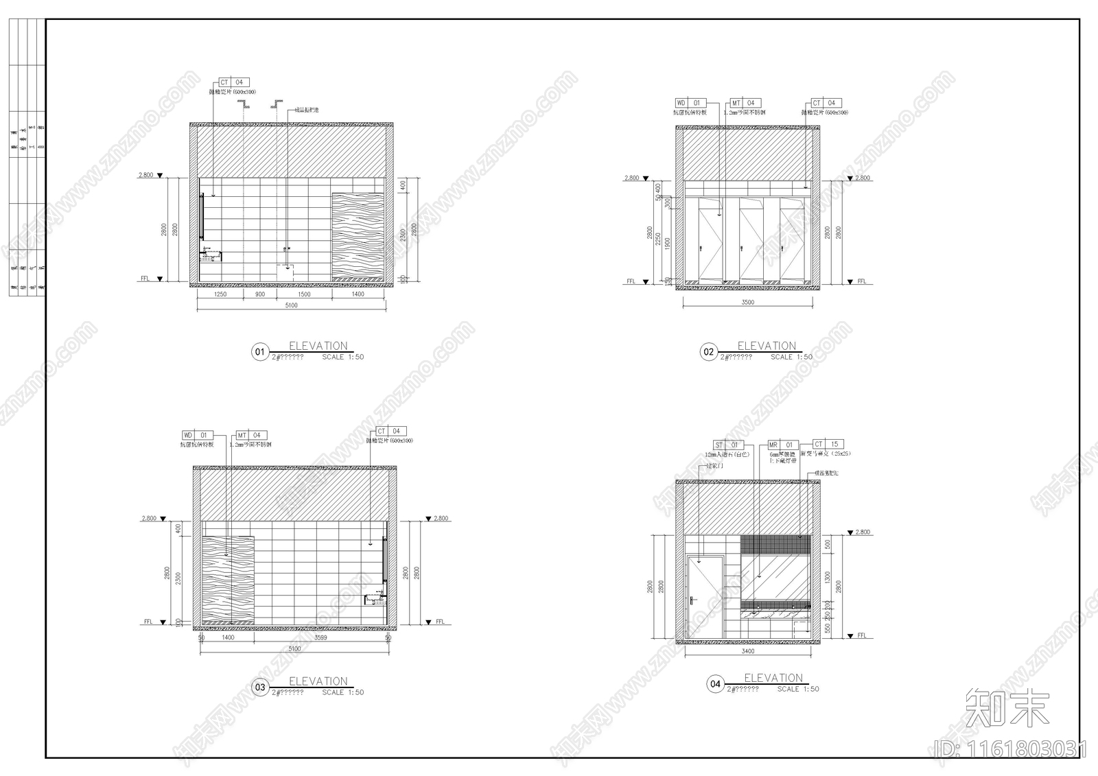 住院综合楼室内装修cad施工图下载【ID:1161803031】