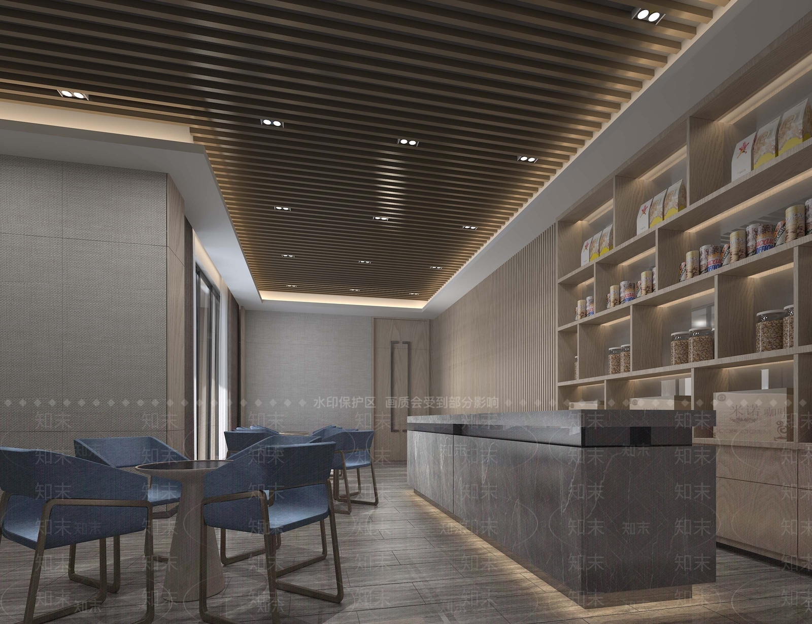现代咖啡厅3D模型下载【ID:1161803865】