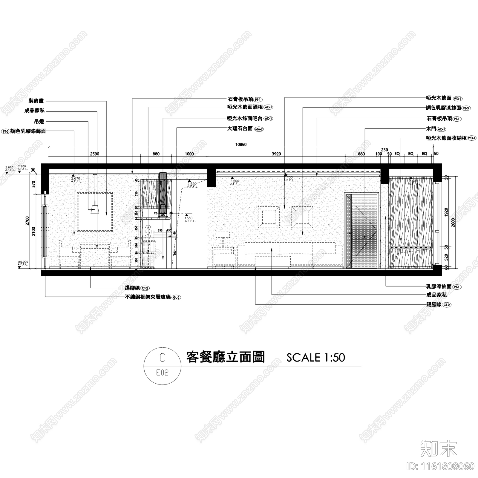 现代简约四室两厅两卫私宅大平层室内家装cad施工图下载【ID:1161808060】