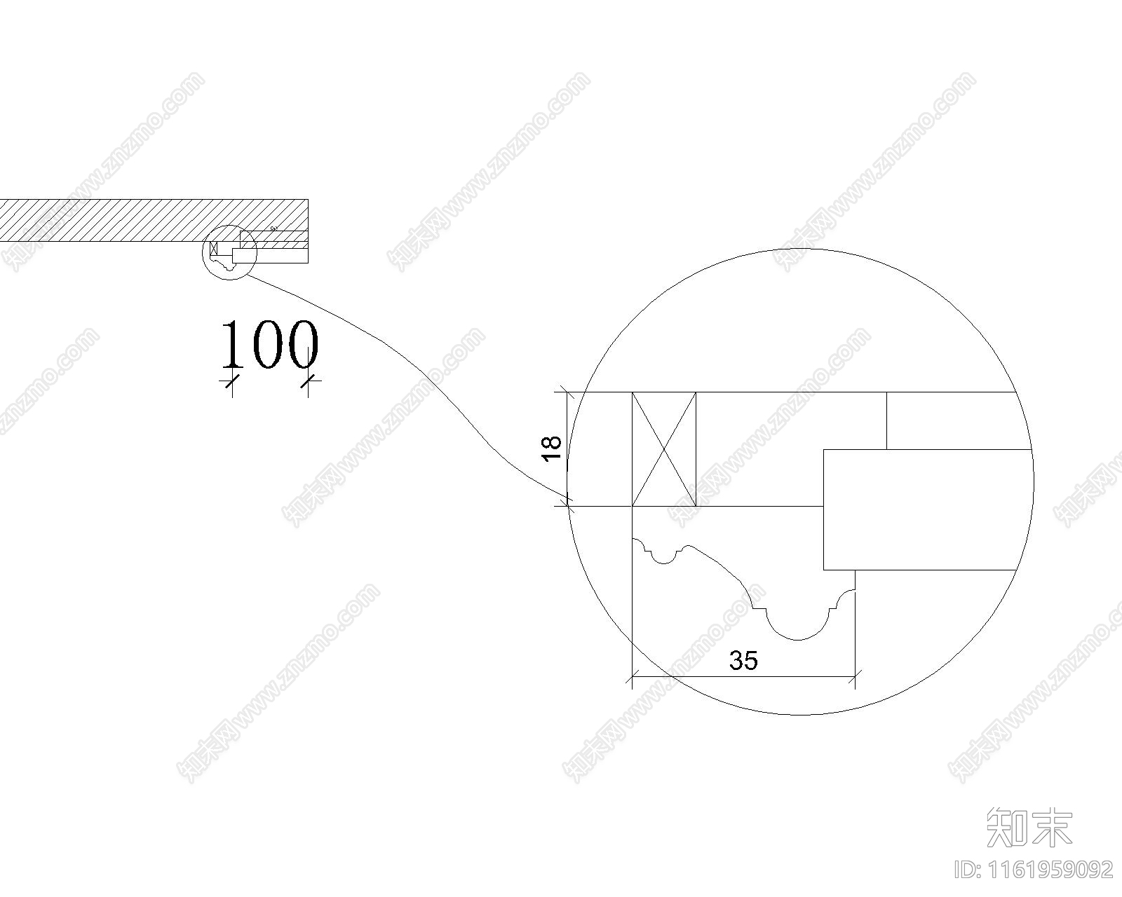 玄关橡木墙板大样图cad施工图下载【ID:1161959092】