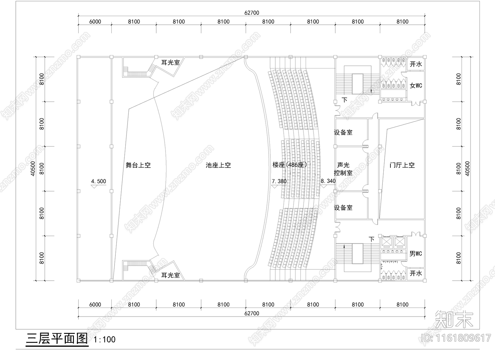 报告厅cad施工图下载【ID:1161809617】