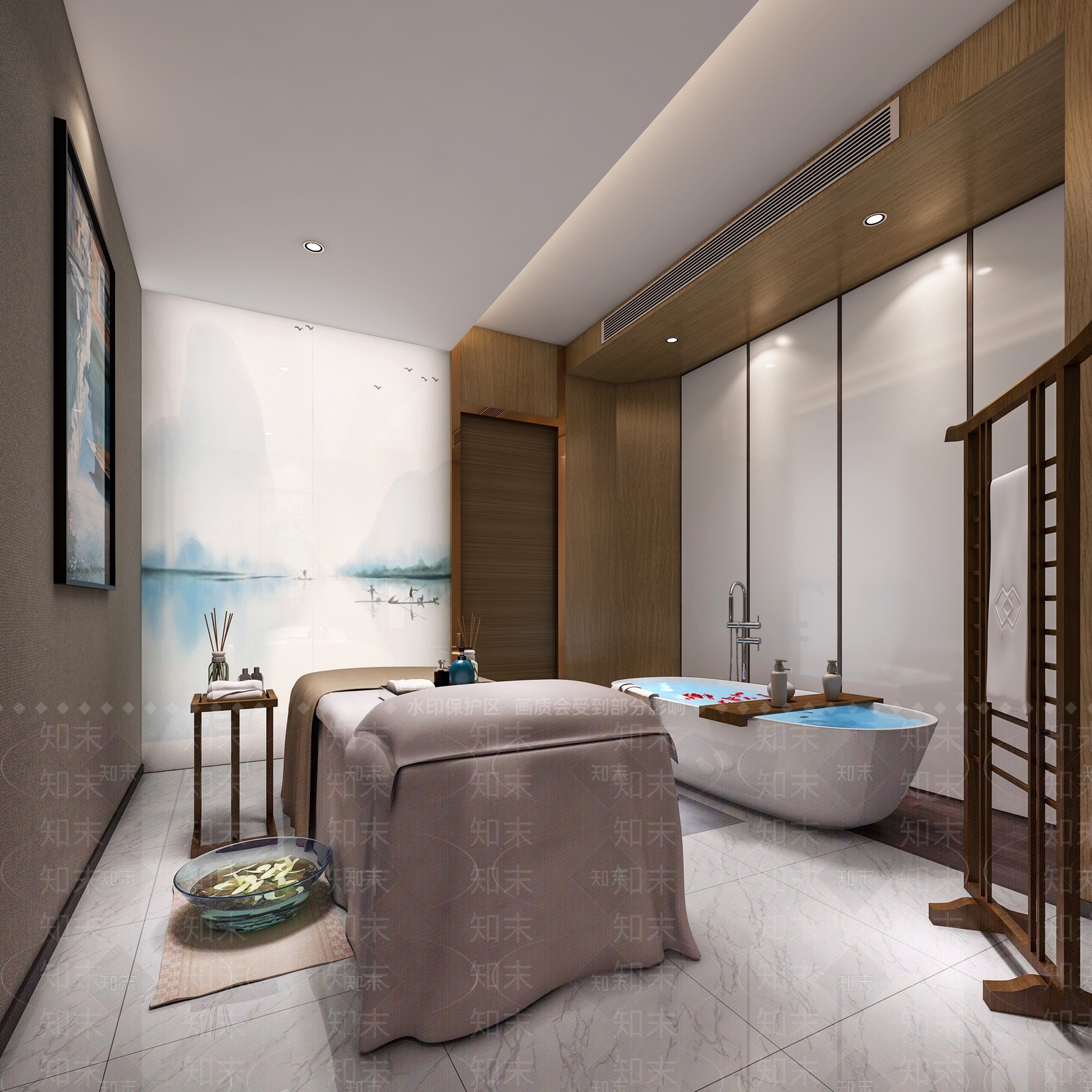 新中式美容院包间3D模型下载【ID:1161811518】