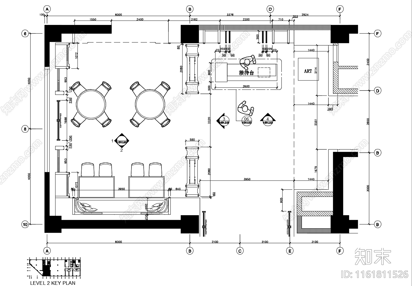 茶室及进厅平立大cad施工图下载【ID:1161811526】