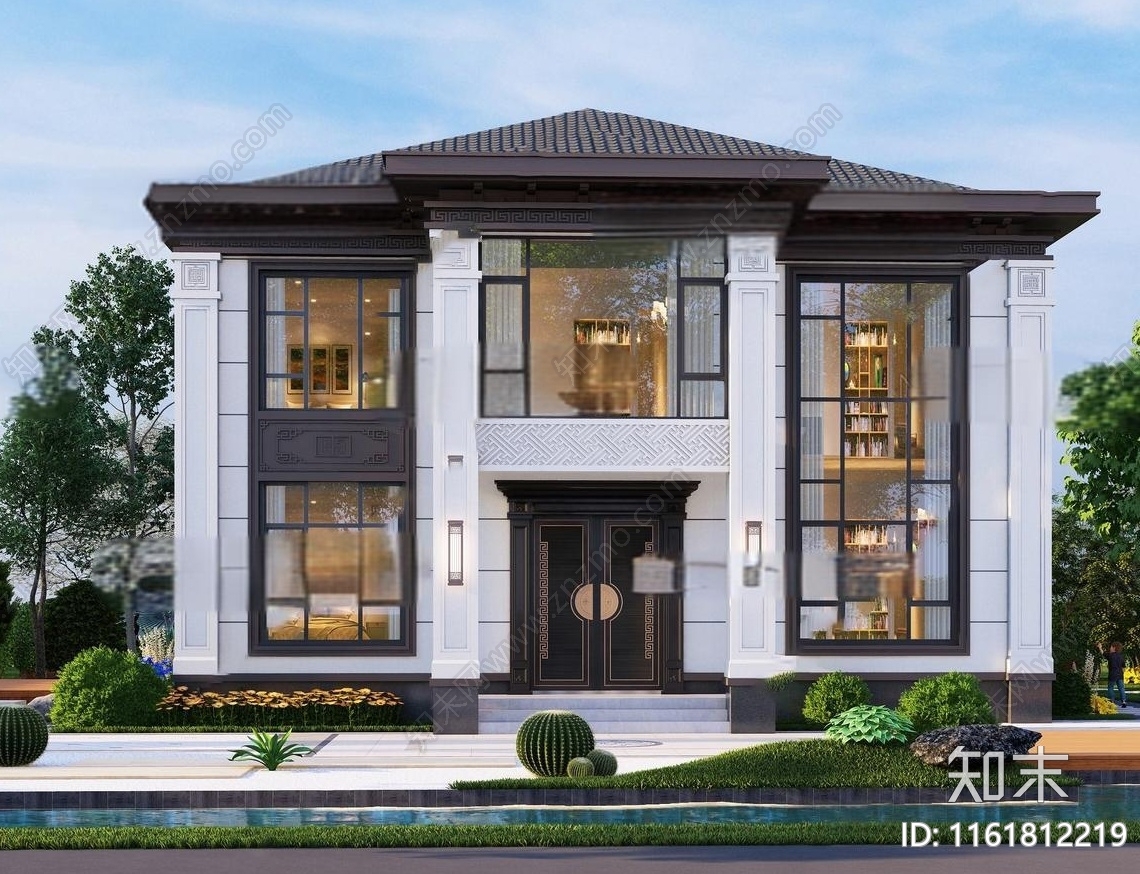 两层自建房别墅施工图下载【ID:1161812219】