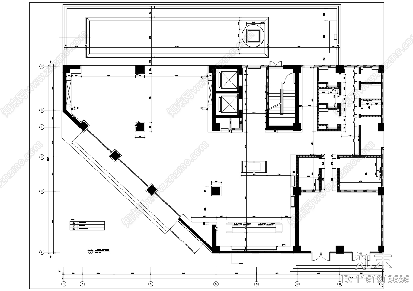 酒店大堂平立大cad施工图下载【ID:1161813686】