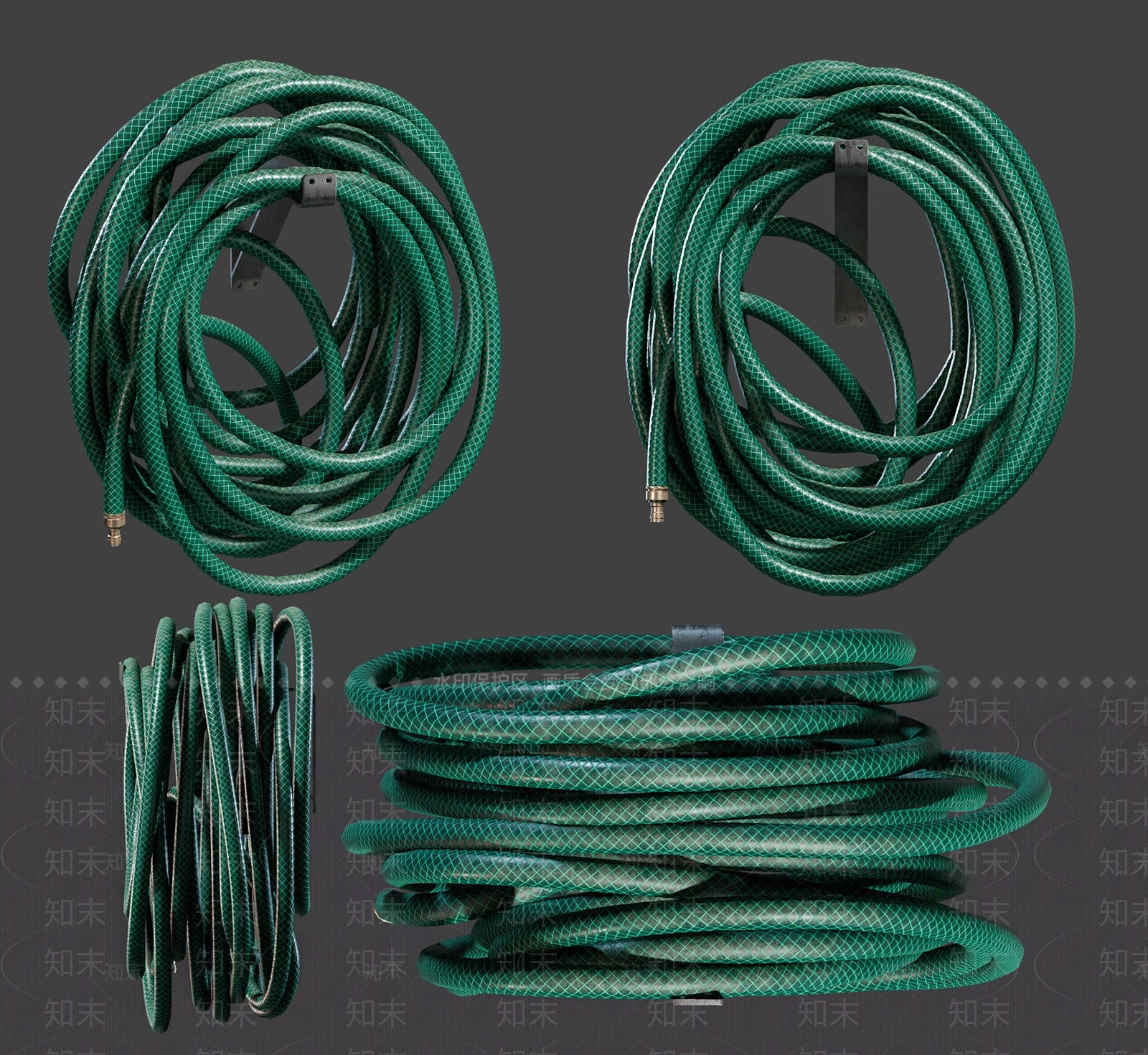 现代壁挂式花园软管水管3D模型下载【ID:1161816613】