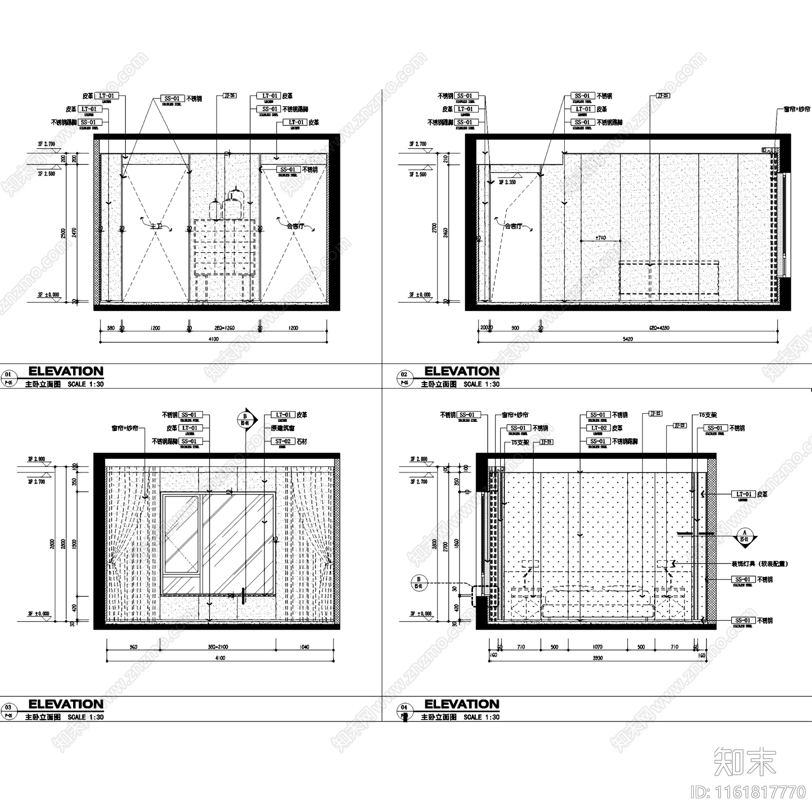 中古新中式正弘领筑A1户型大平层室内家装cad施工图下载【ID:1161817770】