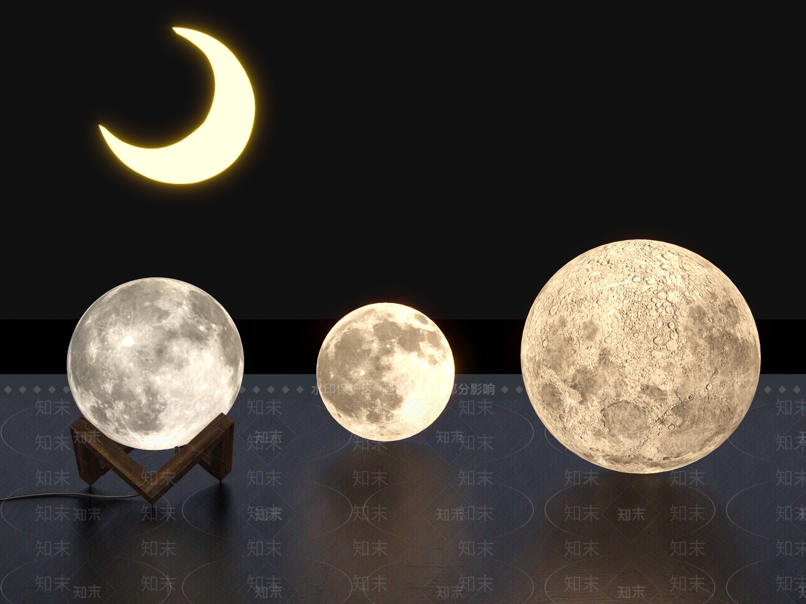 现代月球灯SU模型下载【ID:1161819435】