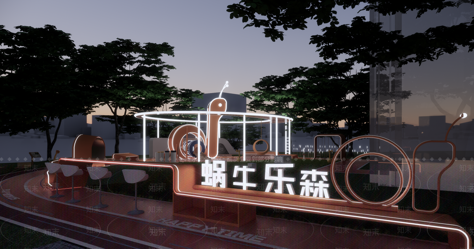 现代蜗牛儿童乐园SU模型下载【ID:1161821936】