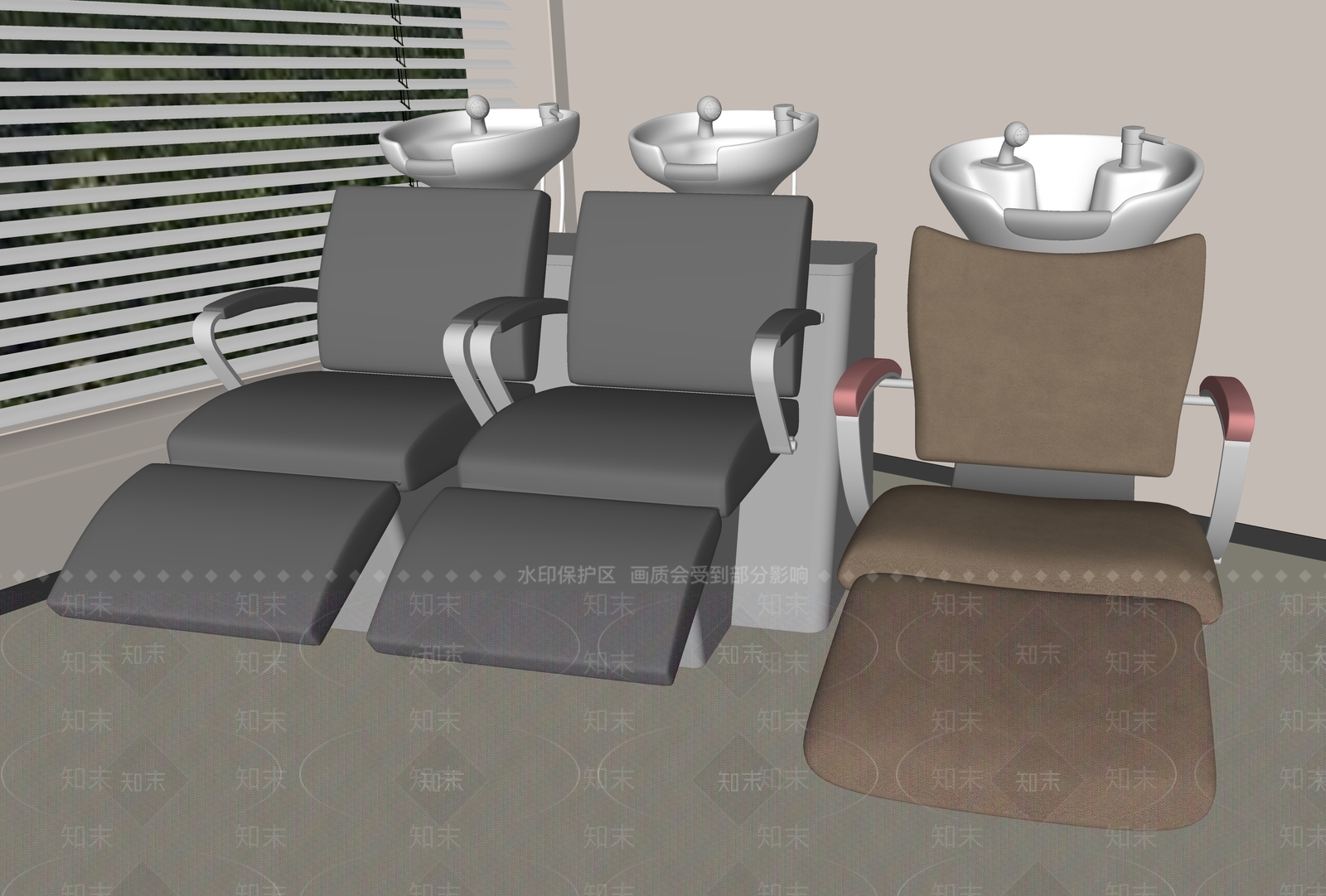 理发椅SU模型下载【ID:1161824185】