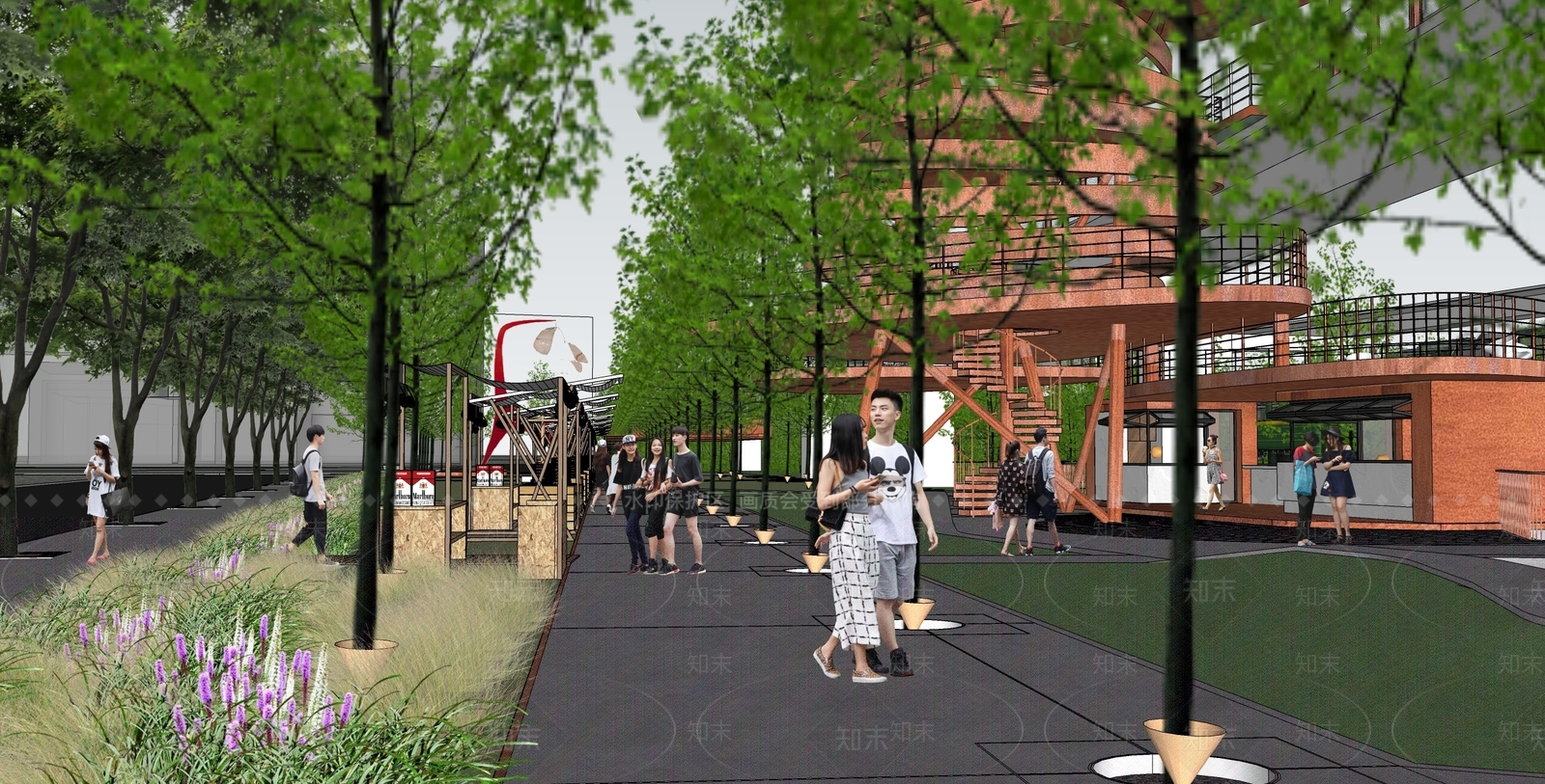 现代高线公园城市更新竞赛SU模型下载【ID:1161825977】
