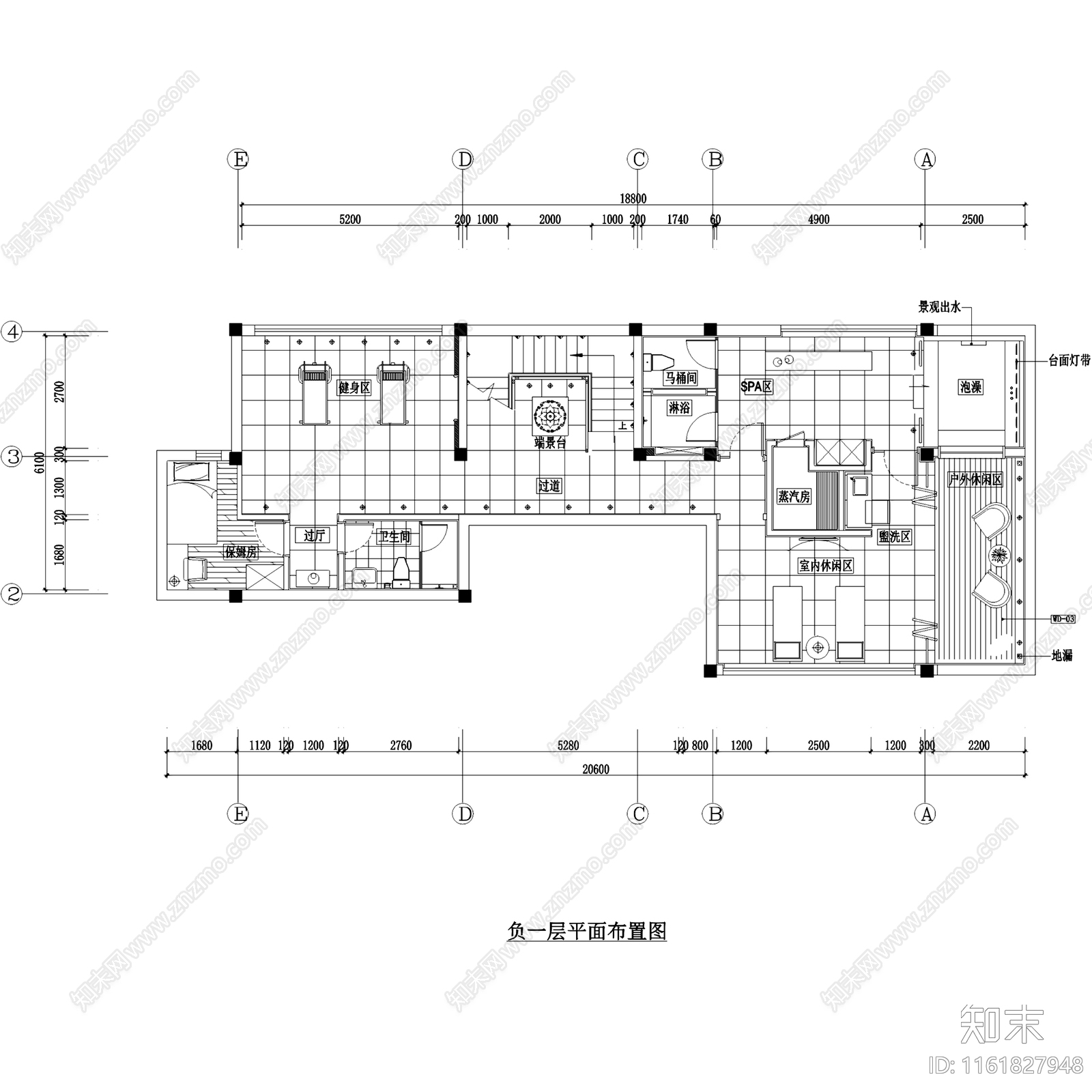 原木简约贵谷A5户型二层别墅样板房室内家装cad施工图下载【ID:1161827948】