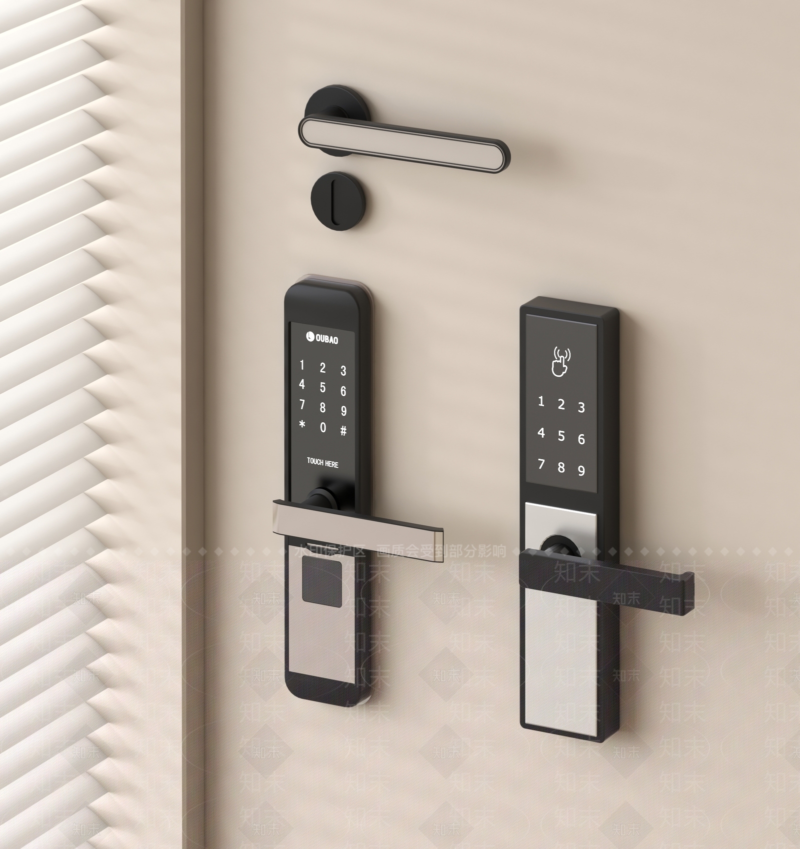 现代智能门锁SU模型下载【ID:1161829108】