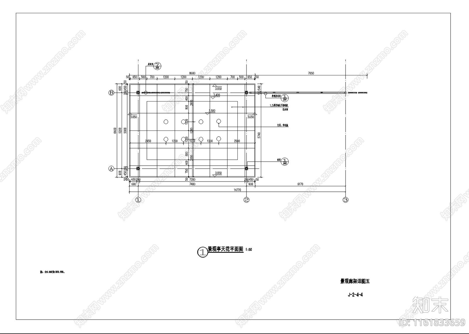 现代廊架及结构详图cad施工图下载【ID:1161833659】