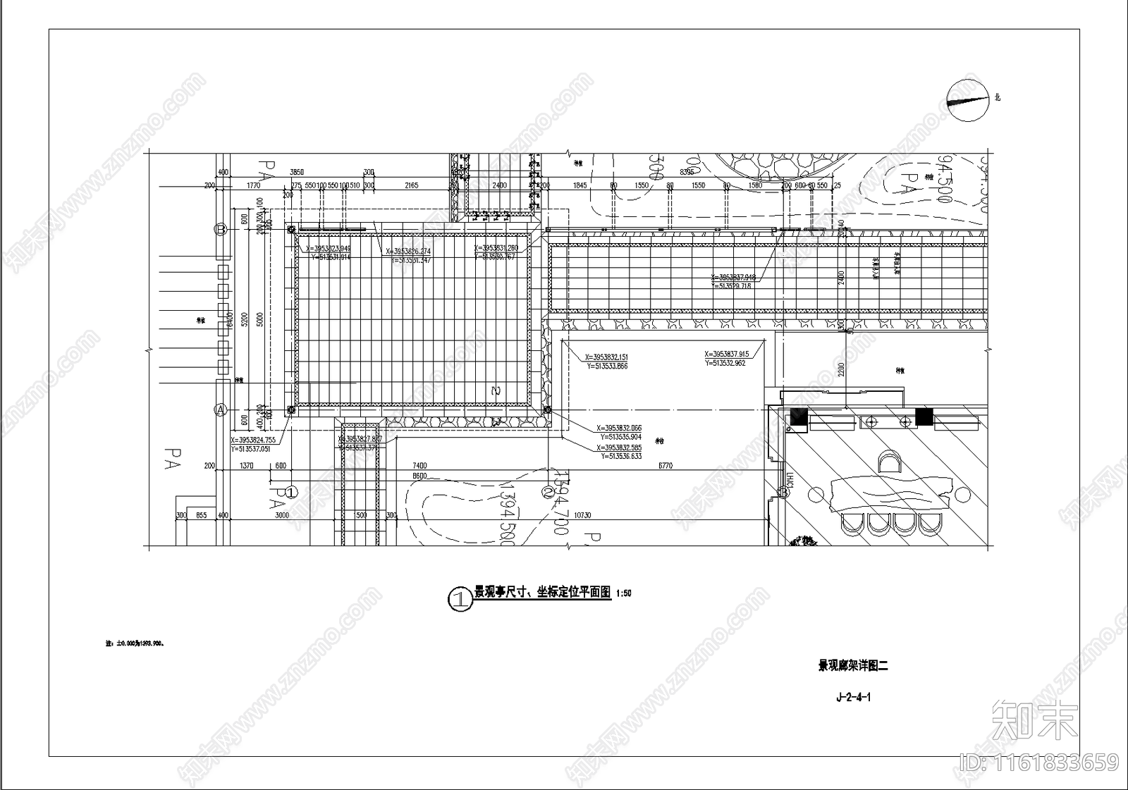 现代廊架及结构详图cad施工图下载【ID:1161833659】