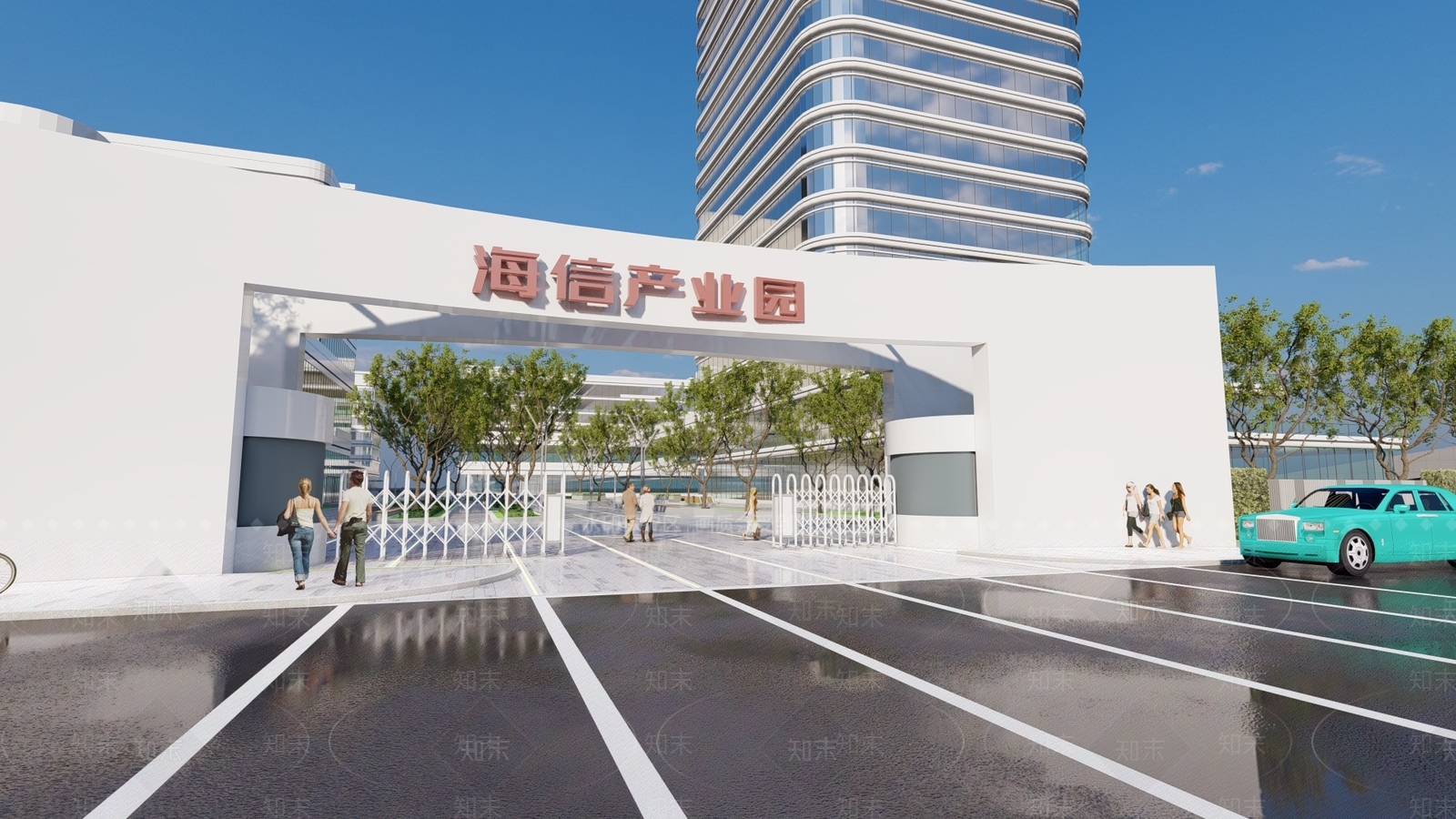 现代产业园入口SU模型下载【ID:1161833204】
