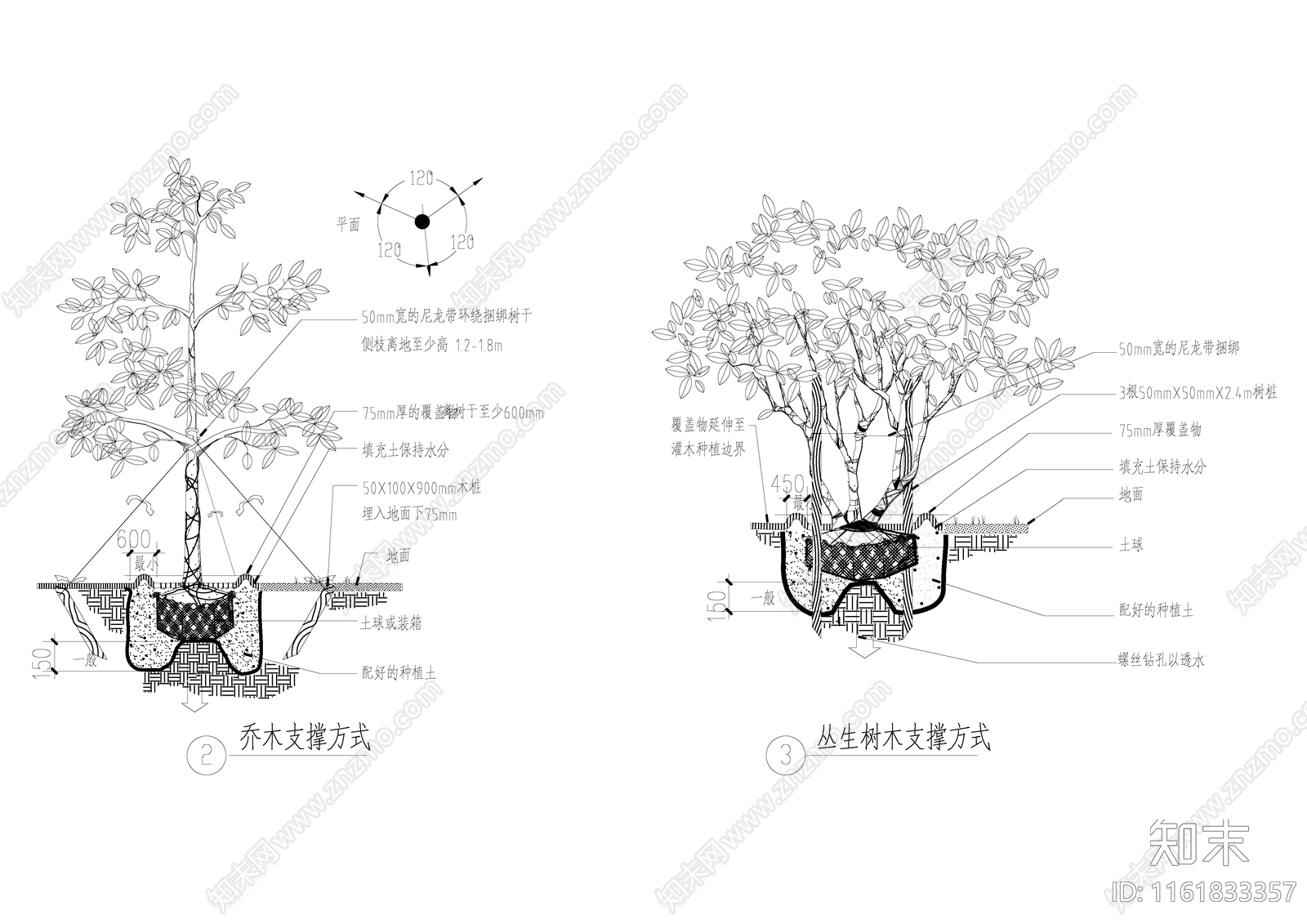 植物立面图施工图下载【ID:1161833357】