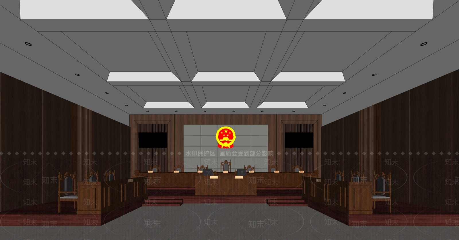 现代法院SU模型下载【ID:1161833422】