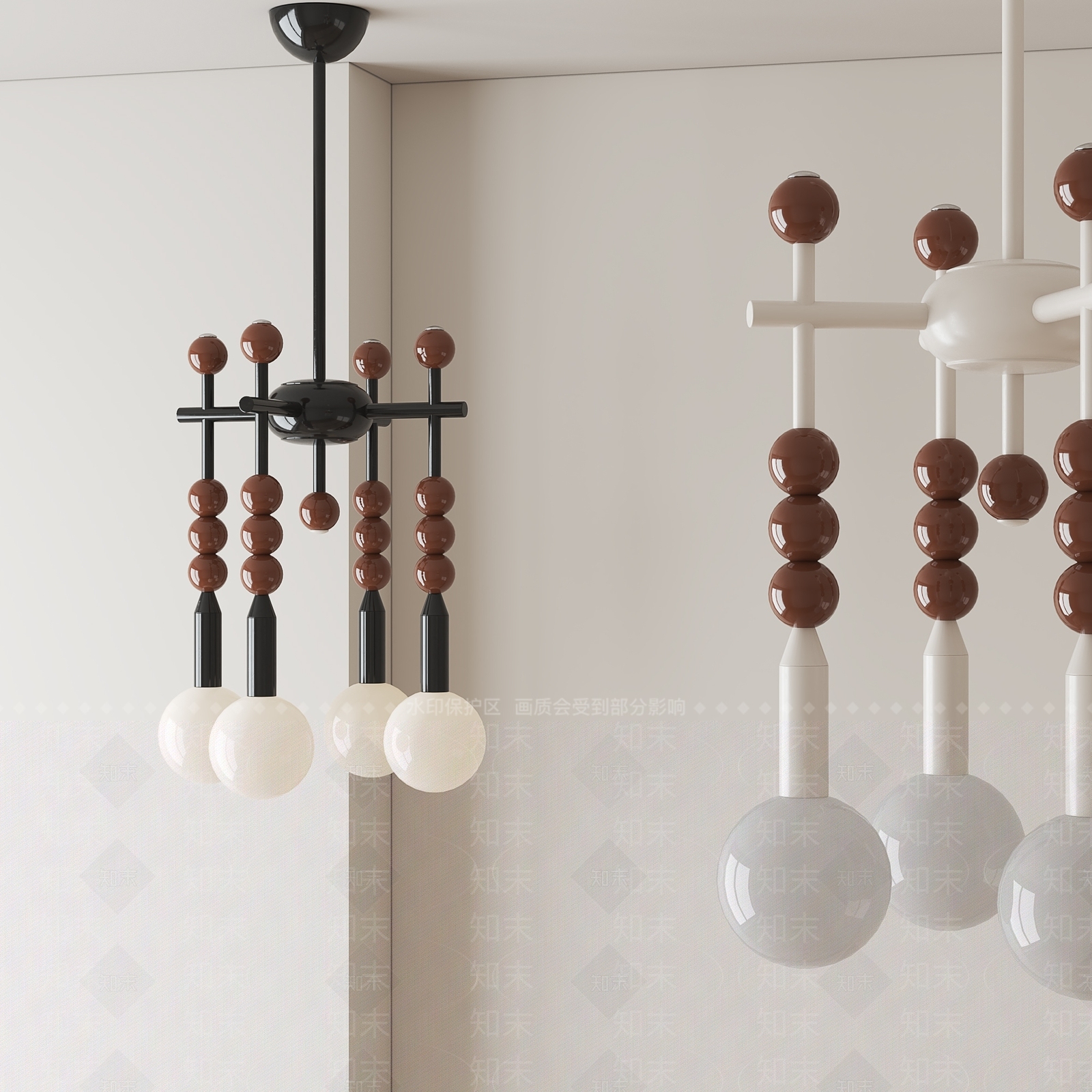 法式中古风吊灯3D模型下载【ID:1161833435】