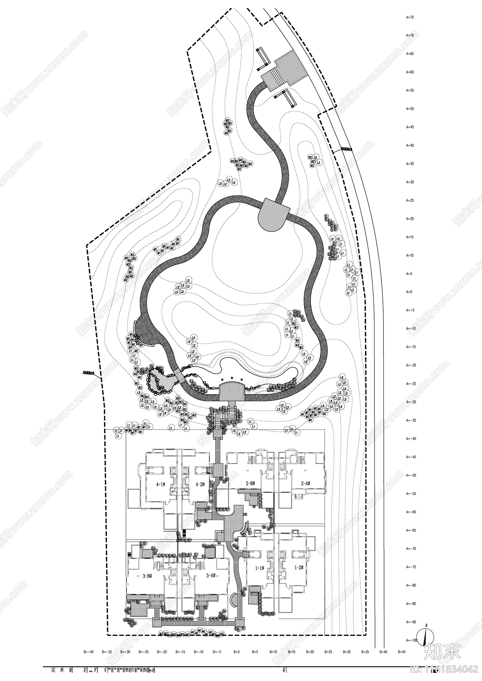 龙湖滟澜海岸样板院植平面图cad施工图下载【ID:1161834042】