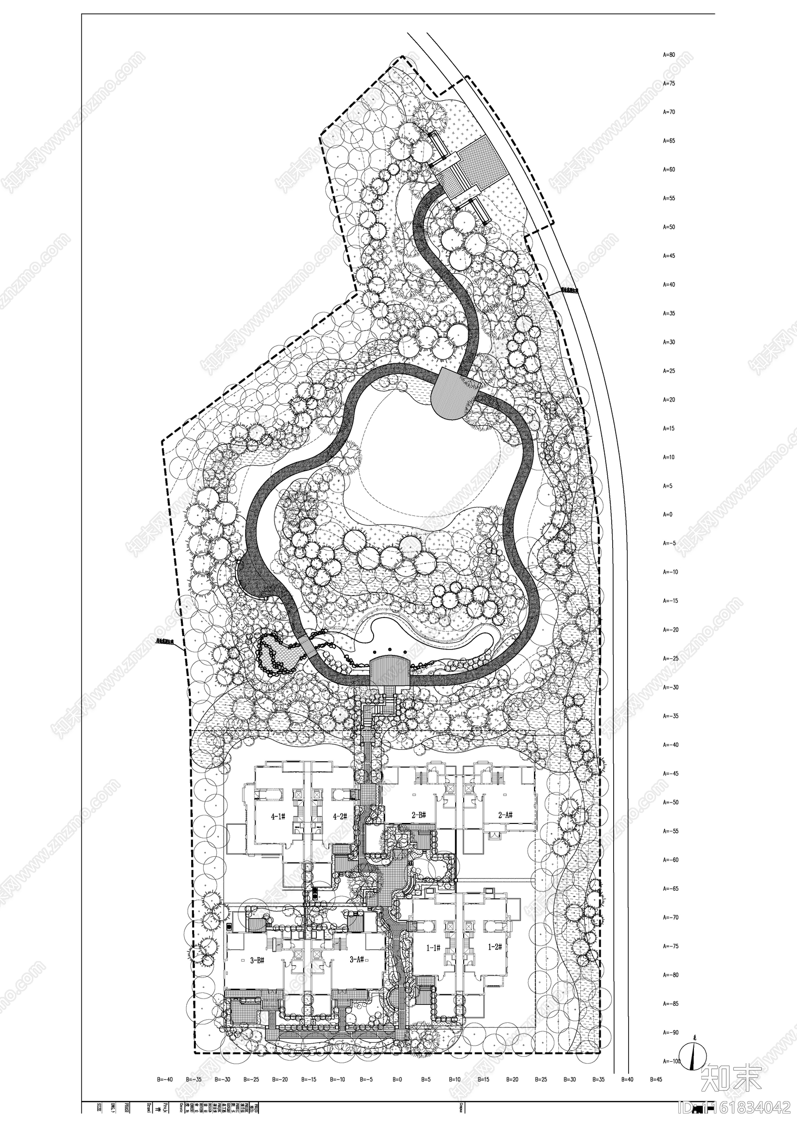 龙湖滟澜海岸样板院植平面图cad施工图下载【ID:1161834042】