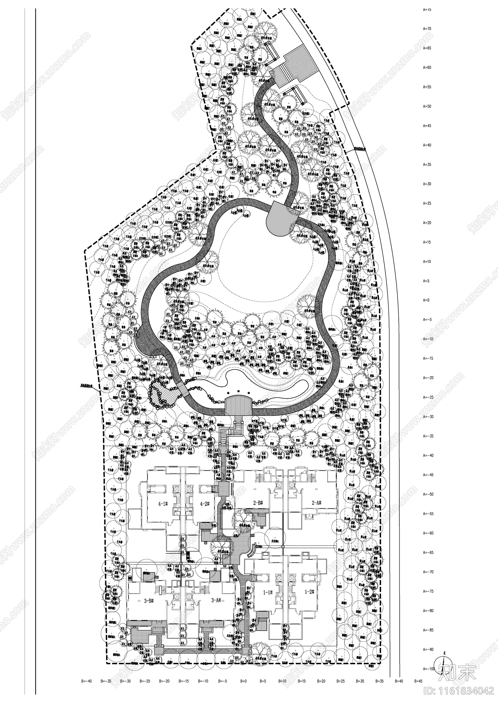 龙湖滟澜海岸样板院植平面图cad施工图下载【ID:1161834042】