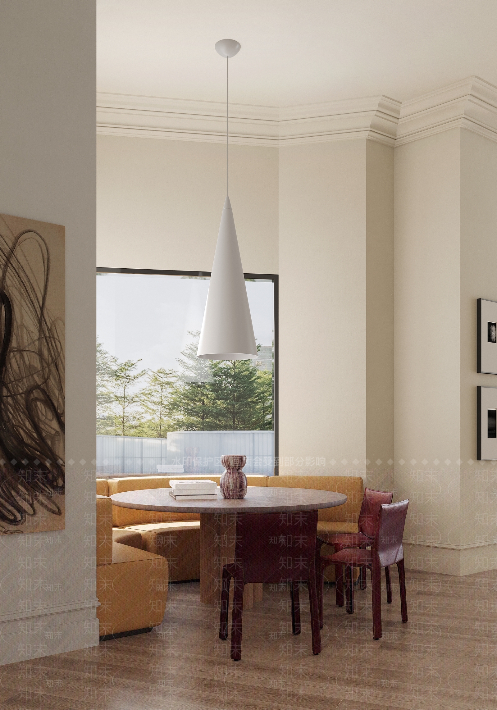 现代民宿餐厅3D模型下载【ID:1161833921】