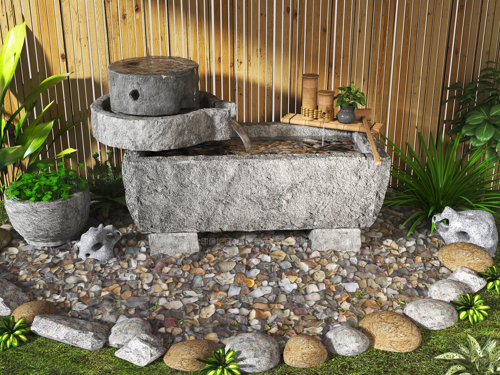 新中式流水摆件3D模型下载【ID:1161834078】