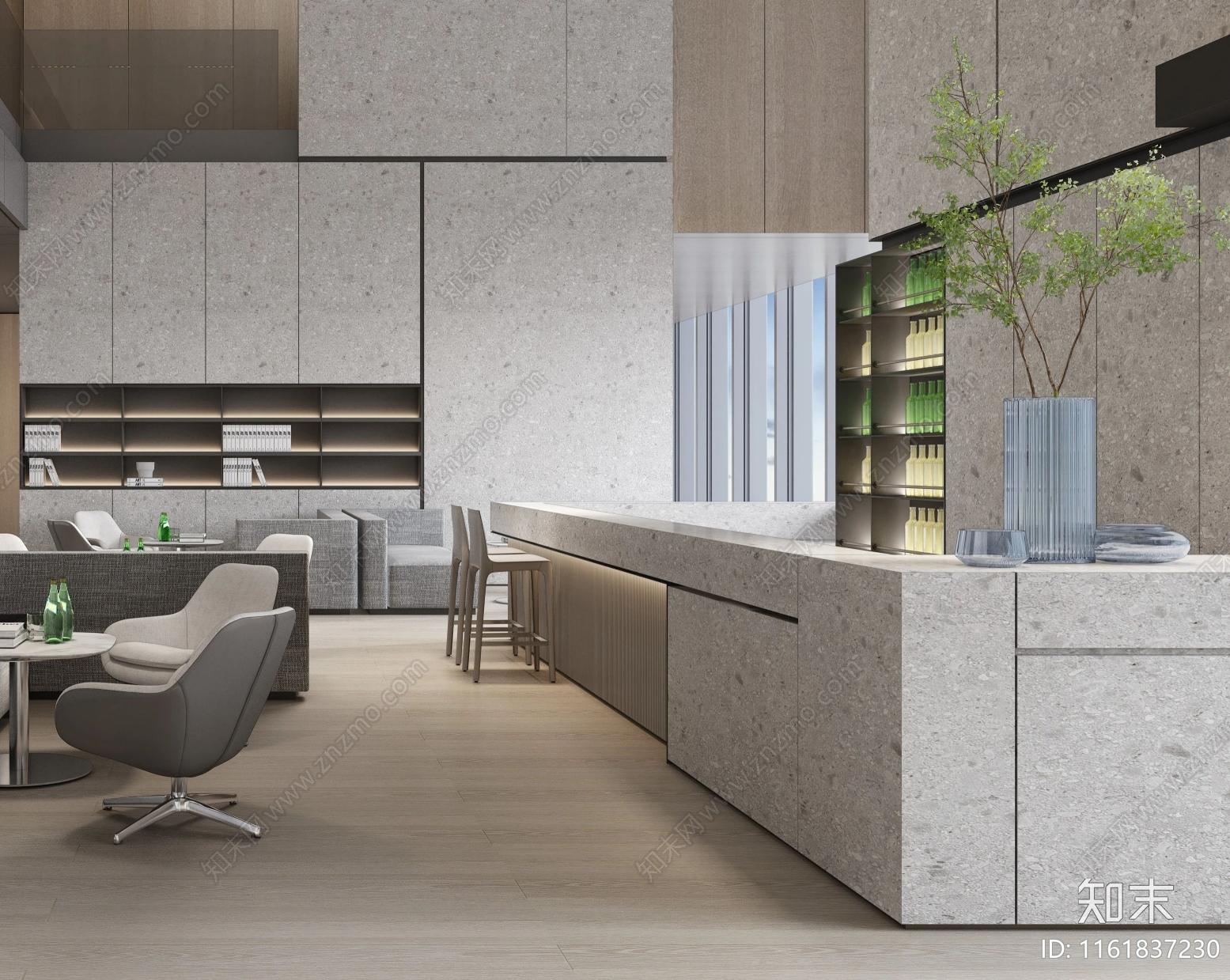 现代办公水吧区节点施工图下载【ID:1161837230】