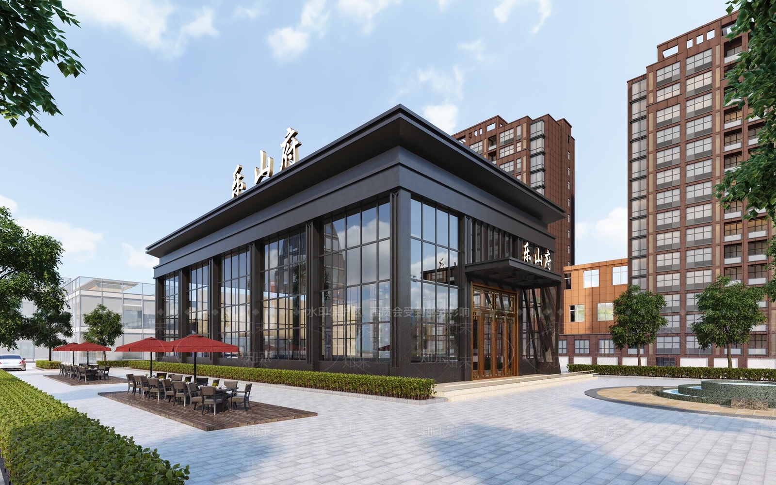 新中式售楼部3D模型下载【ID:1161839829】