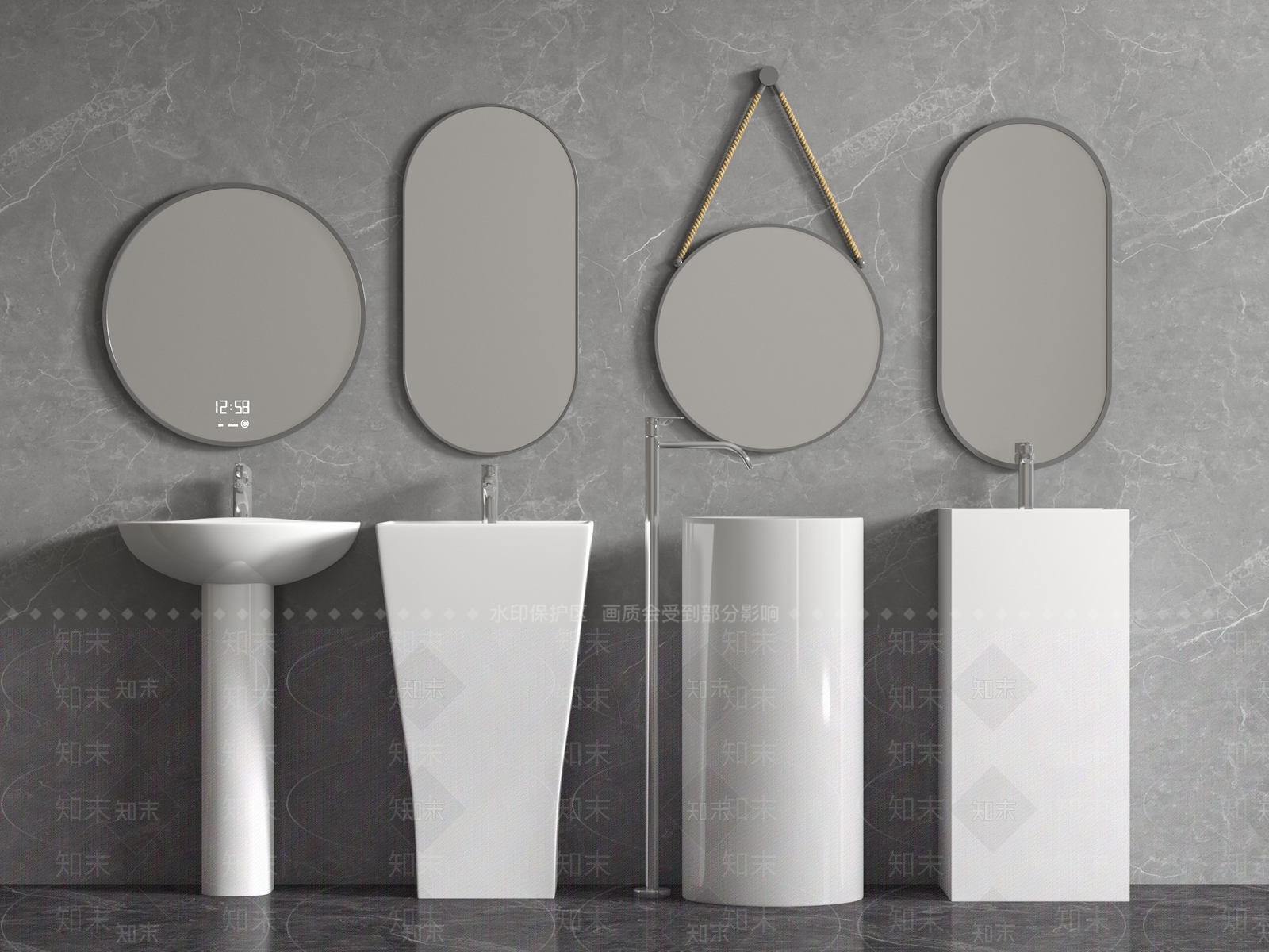 洗手台盆3D模型下载【ID:1161840467】