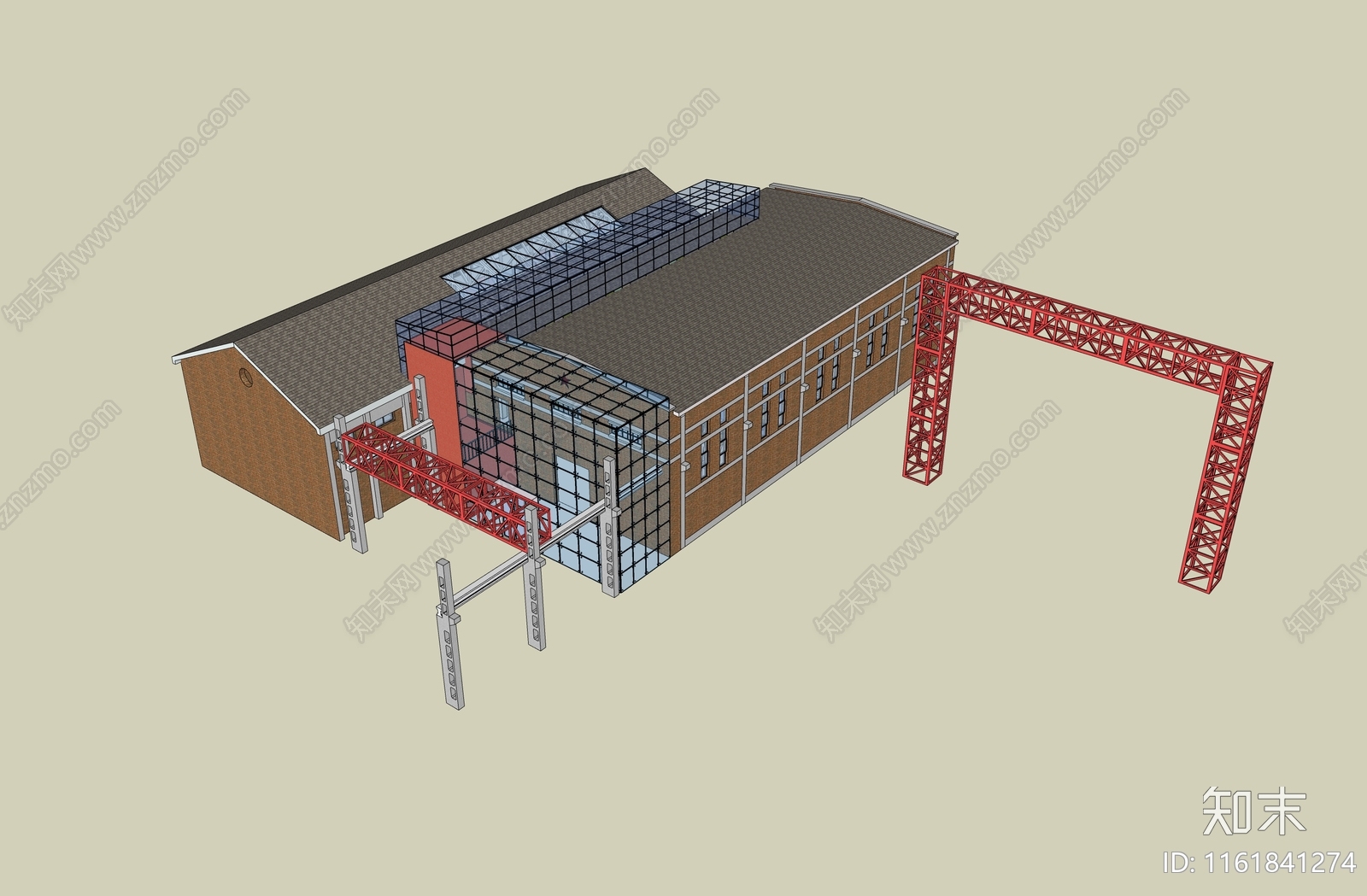 工业厂房SU模型下载【ID:1161841274】