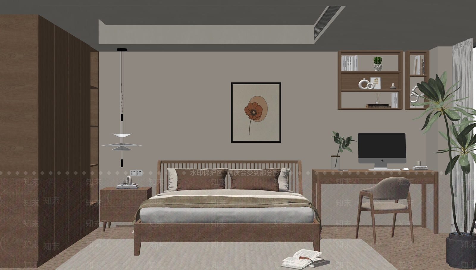花卉装饰挂画挂画SU模型下载【ID:1227542946】