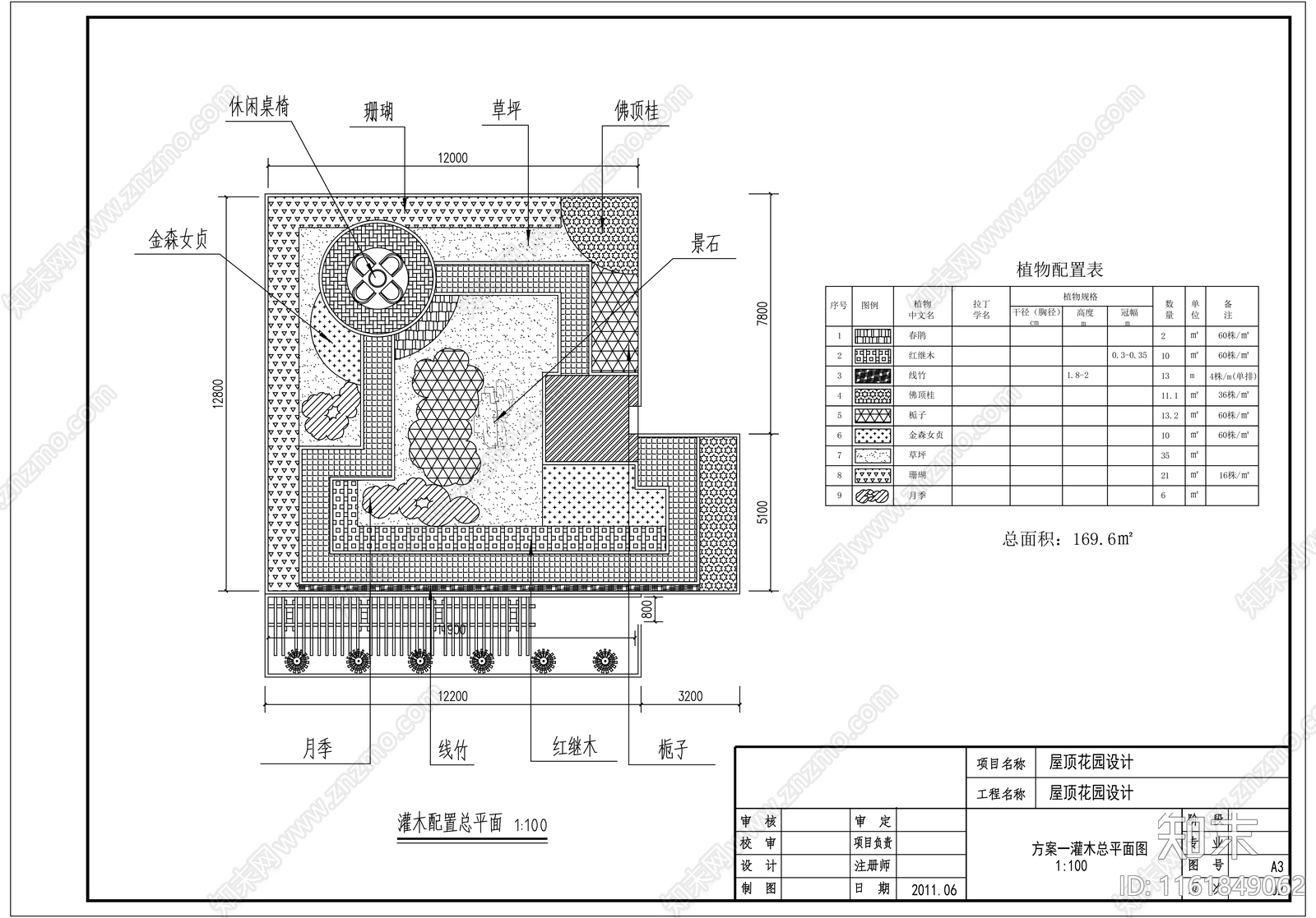 精品屋顶花园施工图下载【ID:1161849062】