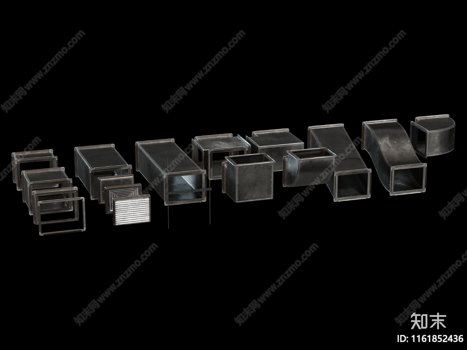 现代模块化通风管道SU模型下载【ID:1161852436】