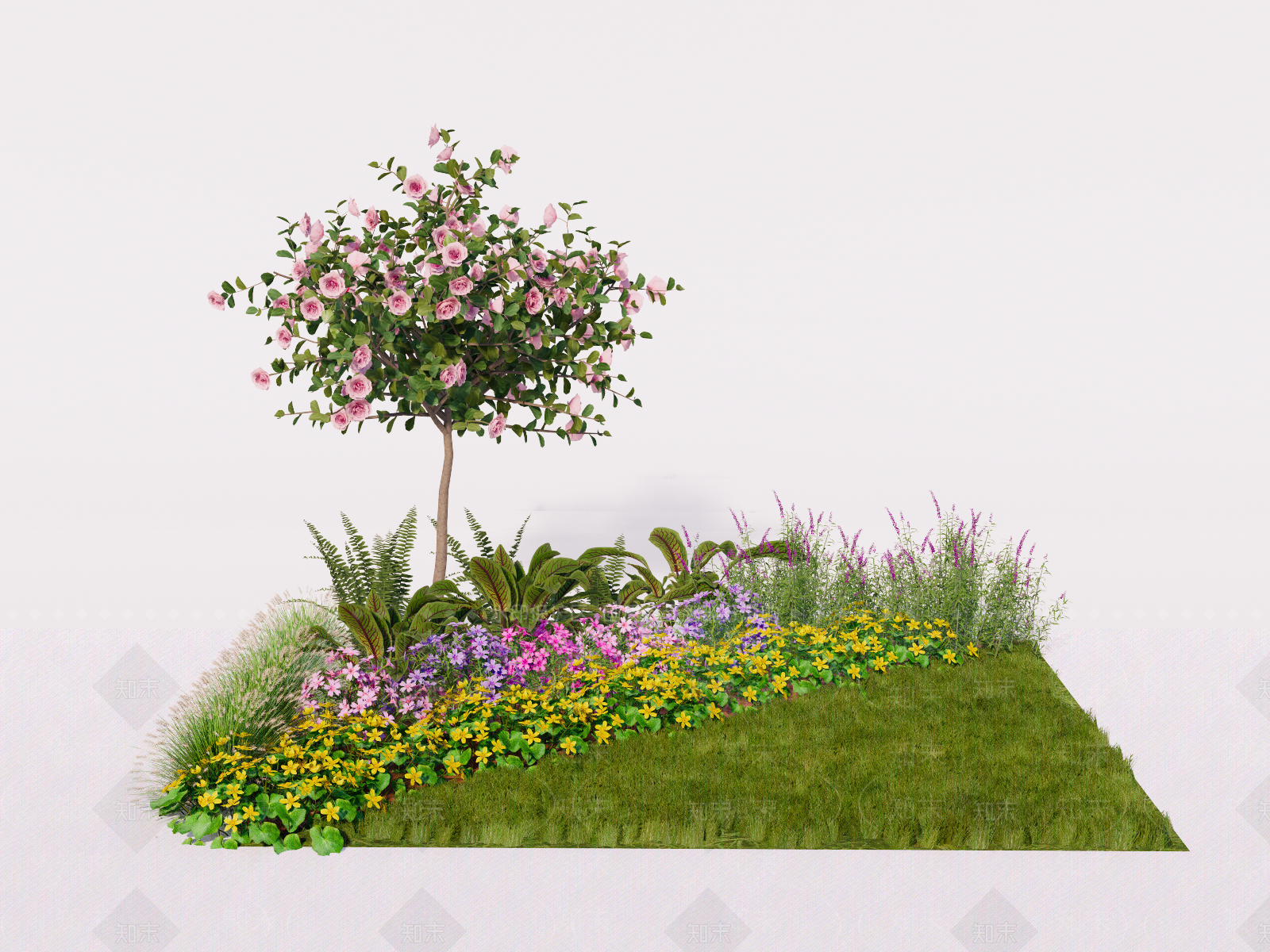 花卉植物组合SU模型下载【ID:1161857925】