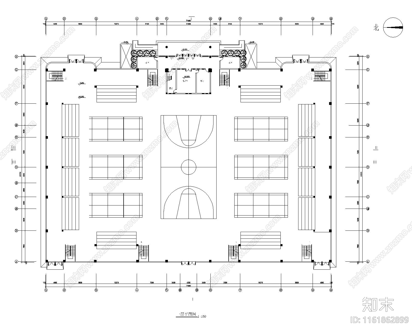 现代体育馆建筑施工图下载【ID:1161862899】