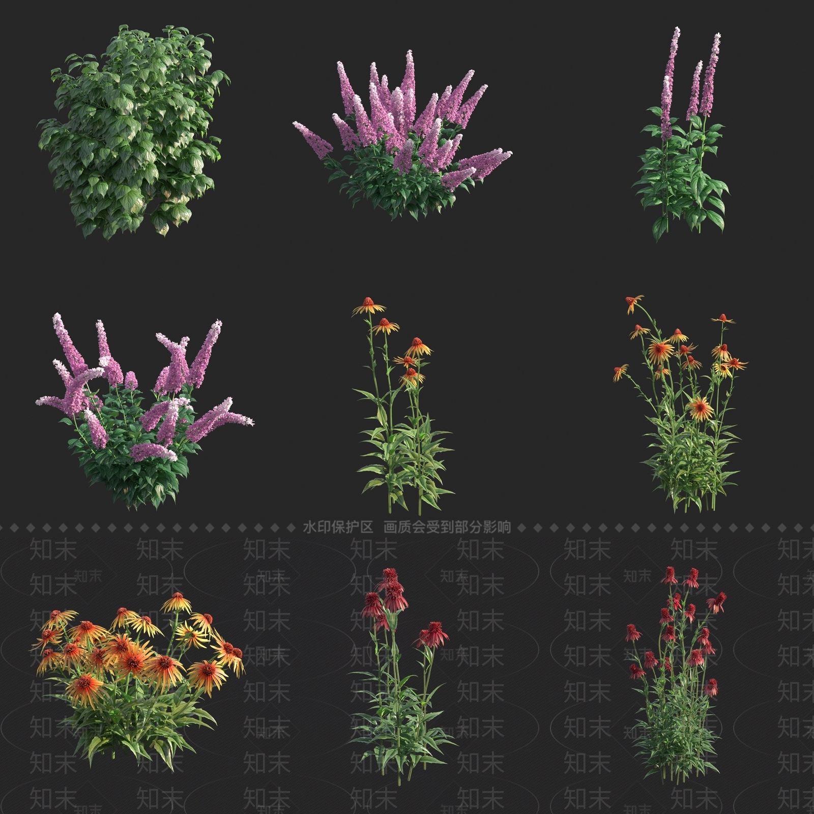 花草3D模型下载【ID:1161866041】