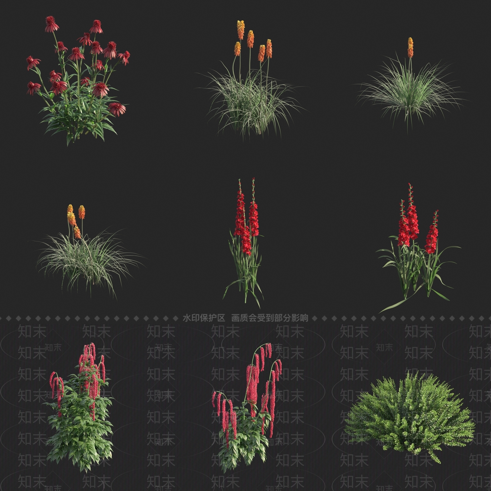花草3D模型下载【ID:1161866478】