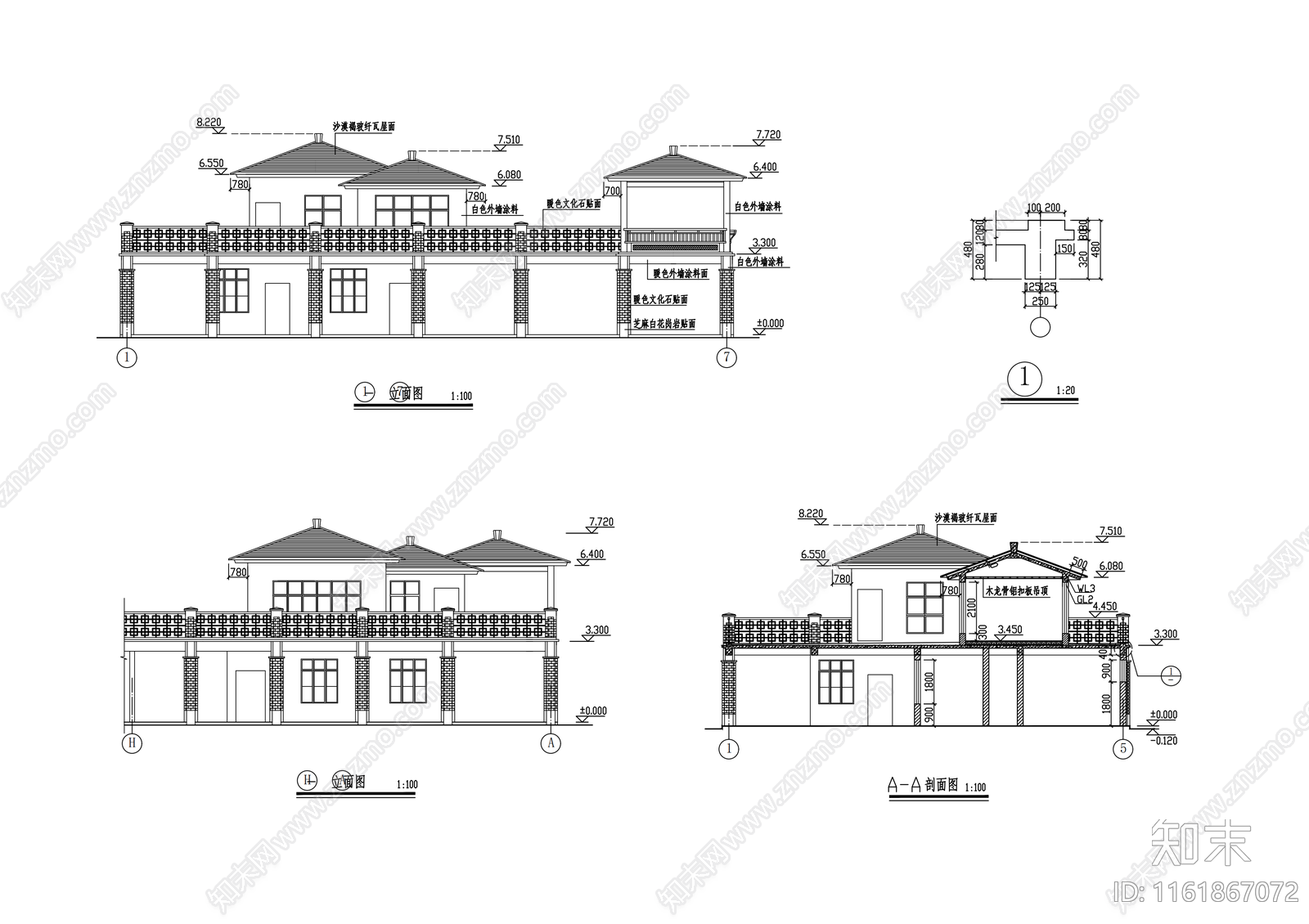 茶馆建筑设计cad施工图下载【ID:1161867072】